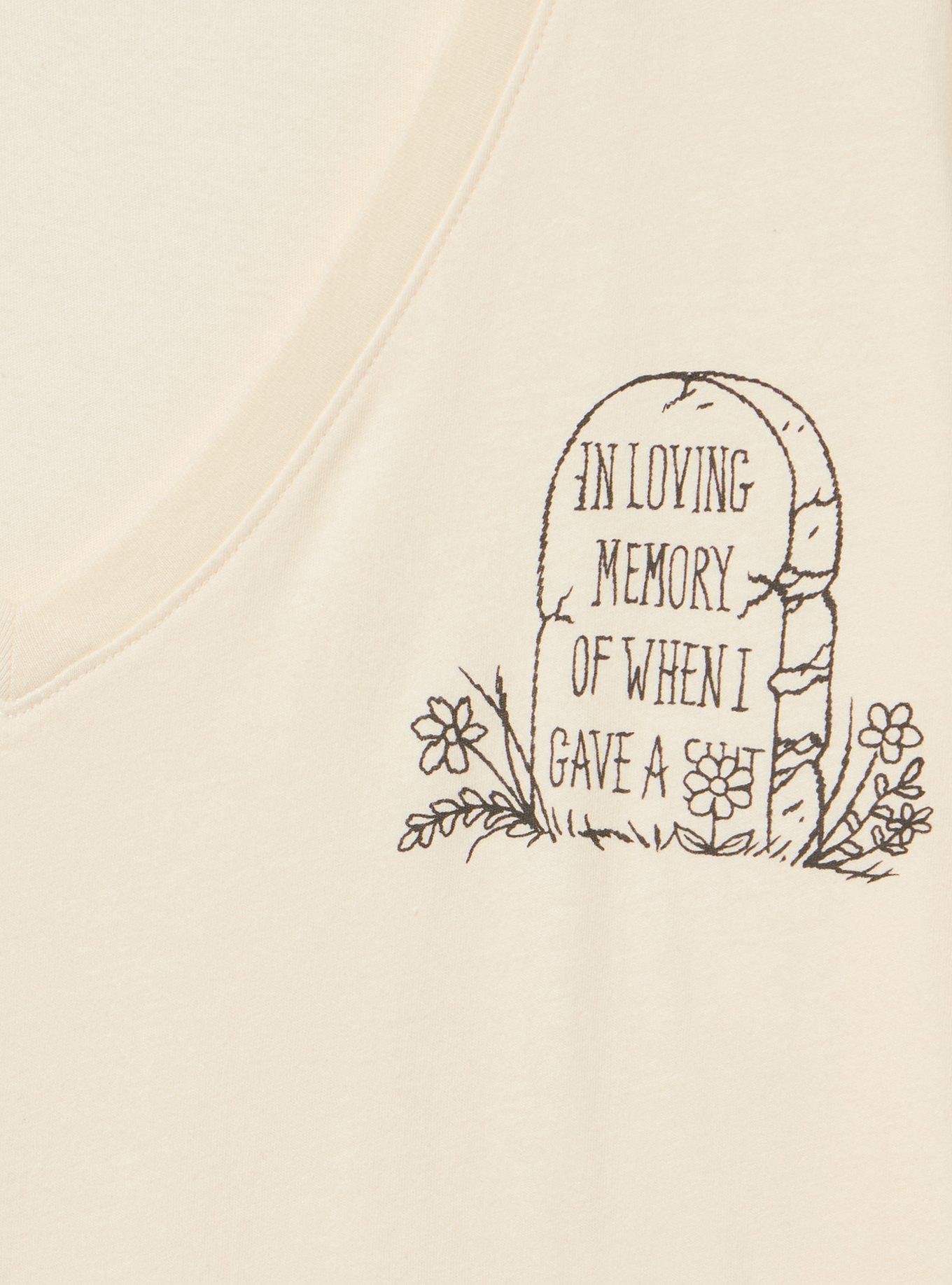 Classic Cotton V-Neck Tee, IN LOVING MEMORY WHISPER WHITE, alternate
