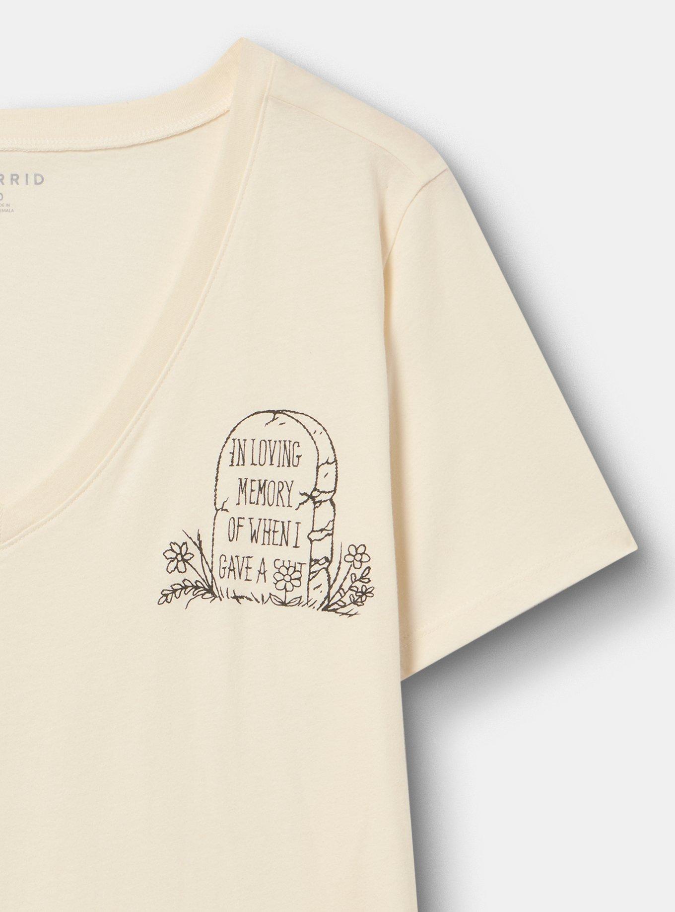 Classic Cotton V-Neck Tee, IN LOVING MEMORY WHISPER WHITE, alternate