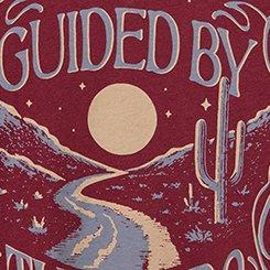 Classic Cotton V-Neck Tee, GUIDED STAR MAROON BANNER, swatch