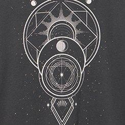Classic Cotton V-Neck Tee, MOON MAP VINTAGE BLACK, swatch