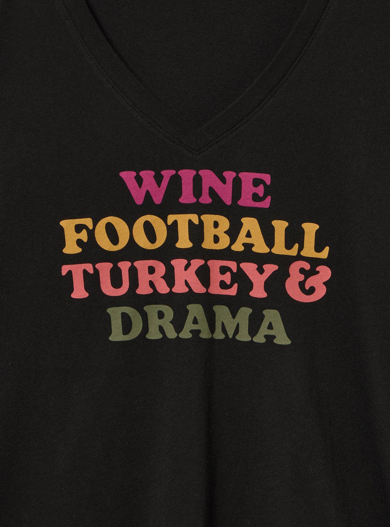 Classic Cotton V-Neck Tee, TURKEY DRAMA DEEP BLACK, alternate