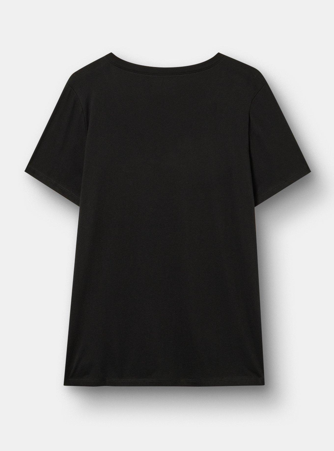 Classic Cotton V-Neck Tee, TURKEY DRAMA DEEP BLACK, alternate