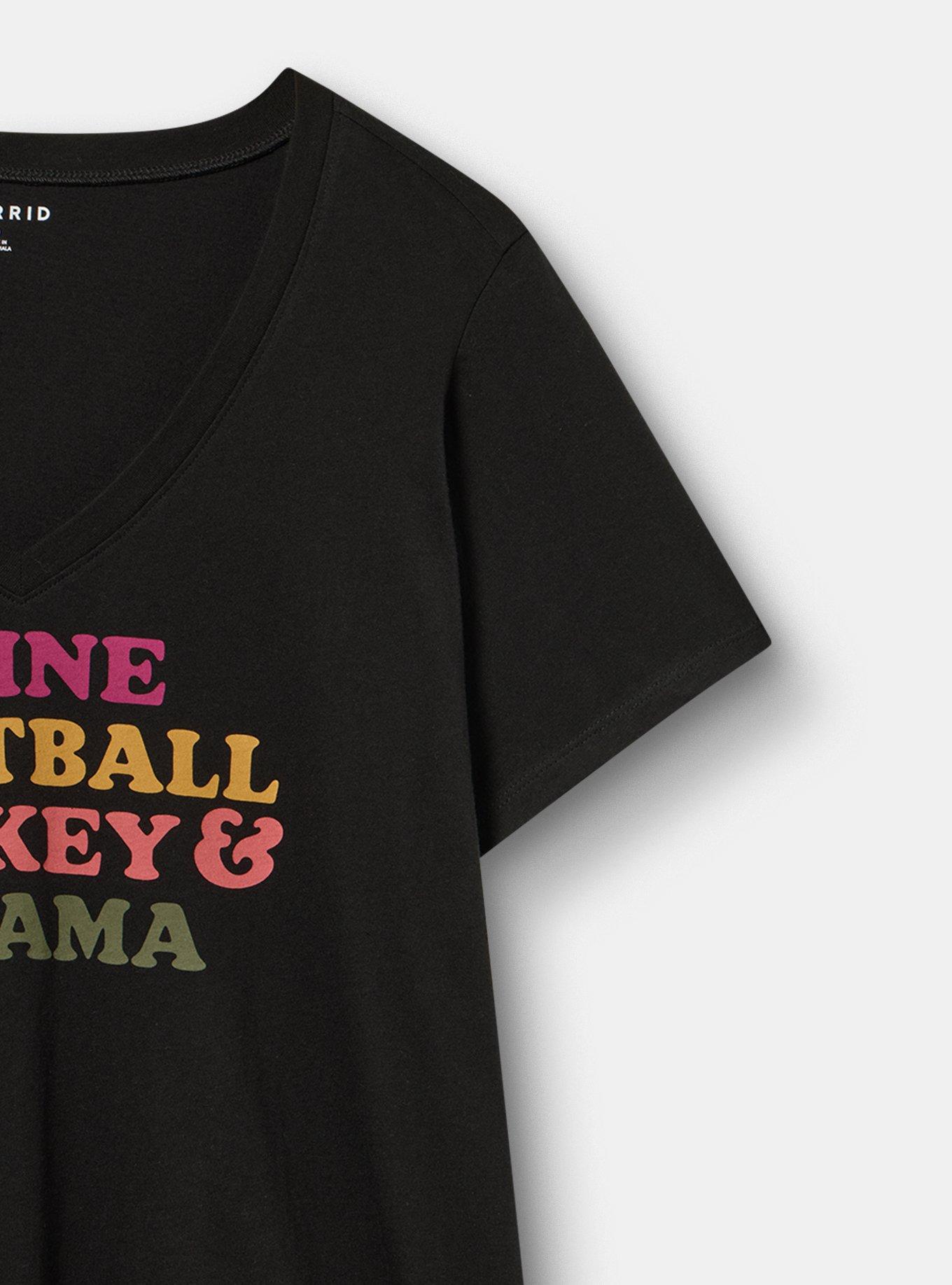 Classic Cotton V-Neck Tee, TURKEY DRAMA DEEP BLACK, alternate