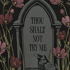 Classic Cotton V-Neck Tee, THOU SHALT CROW DEEP BLACK, swatch