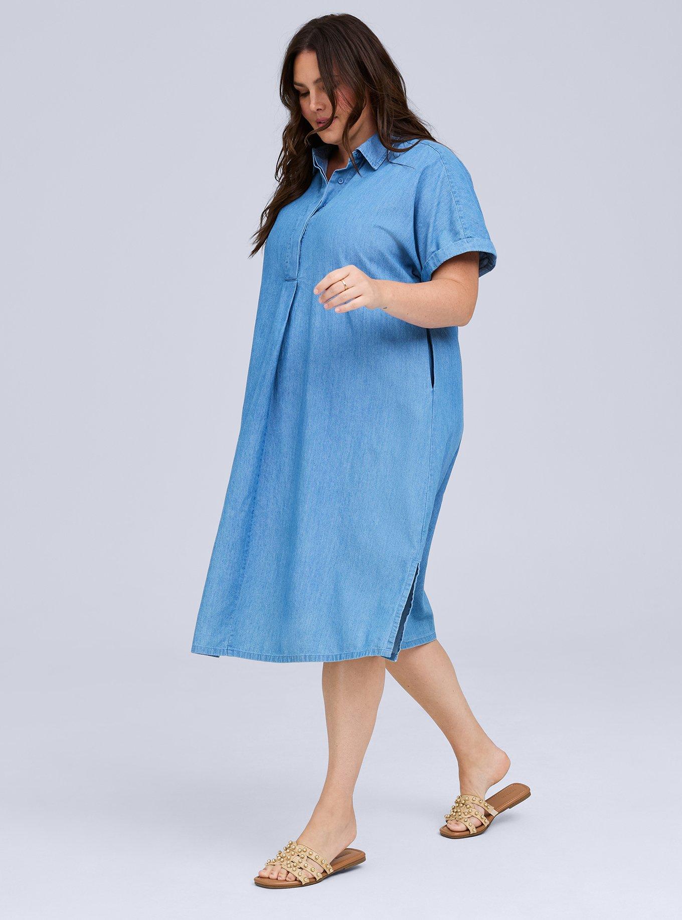 Belle Isle Chambray Dolman Dress