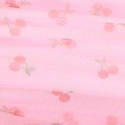 Retro Chic Ruched Tulle Mini Dress, CUTIE CHERRIES PINK, swatch