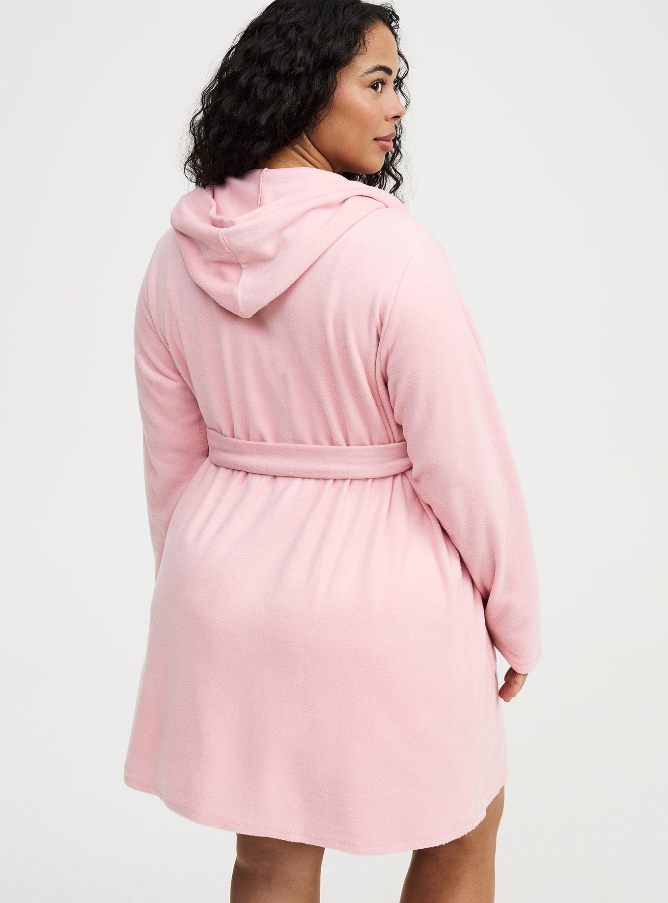 Spa Fleece Sleep Robe, CORAL BLUSH, alternate