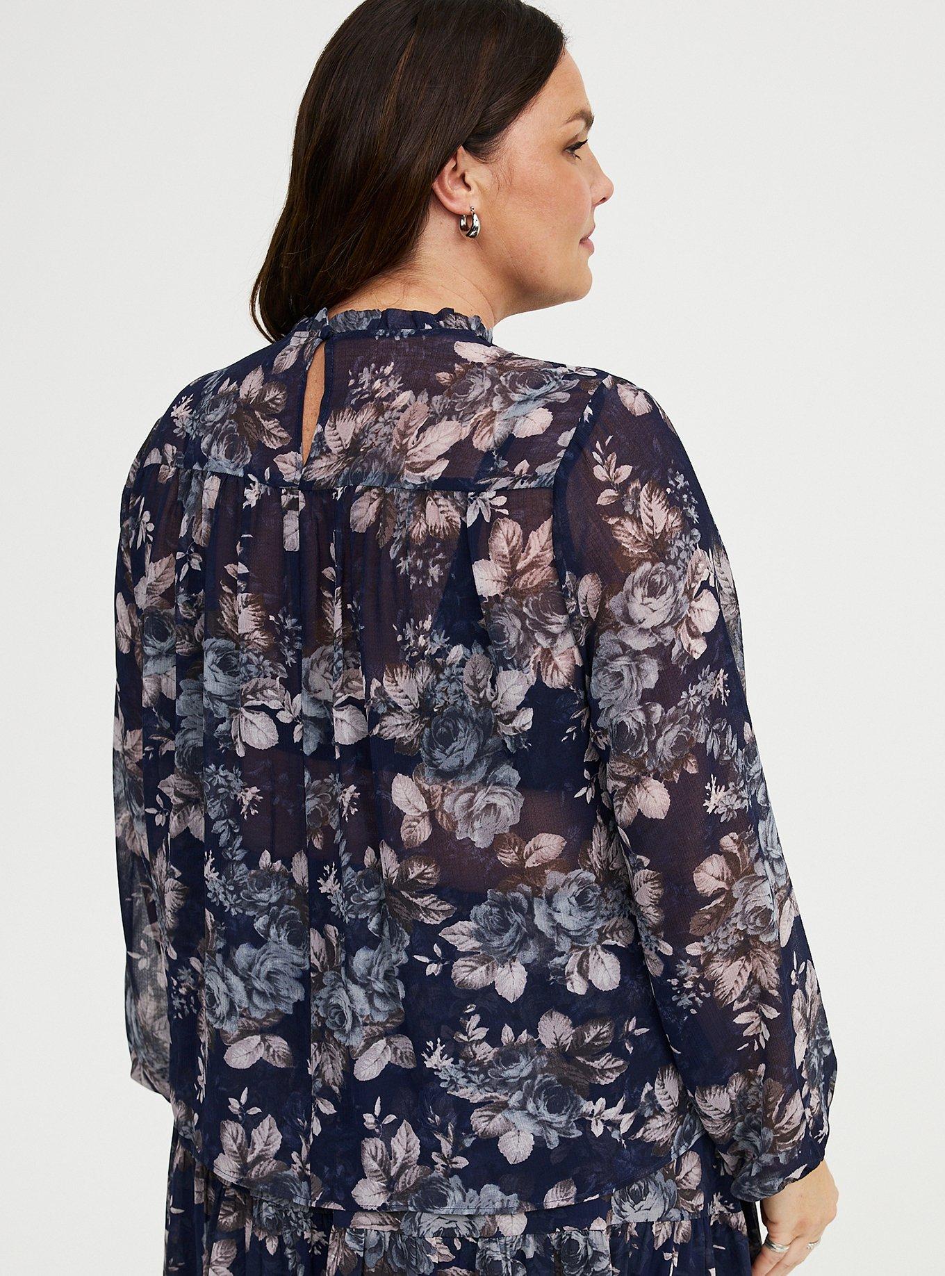Plus Size - Chiffon Pintuck Detail Blouse - Torrid