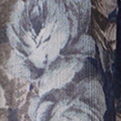 Chiffon Pintuck Detail Blouse, MOUNTAIN ROSES FLORAL NAVY, swatch