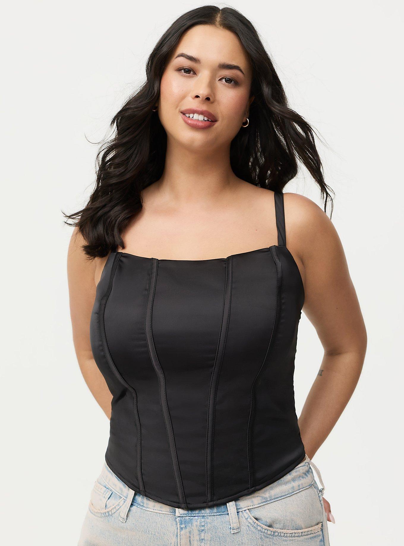 Satin Crop Corset Top