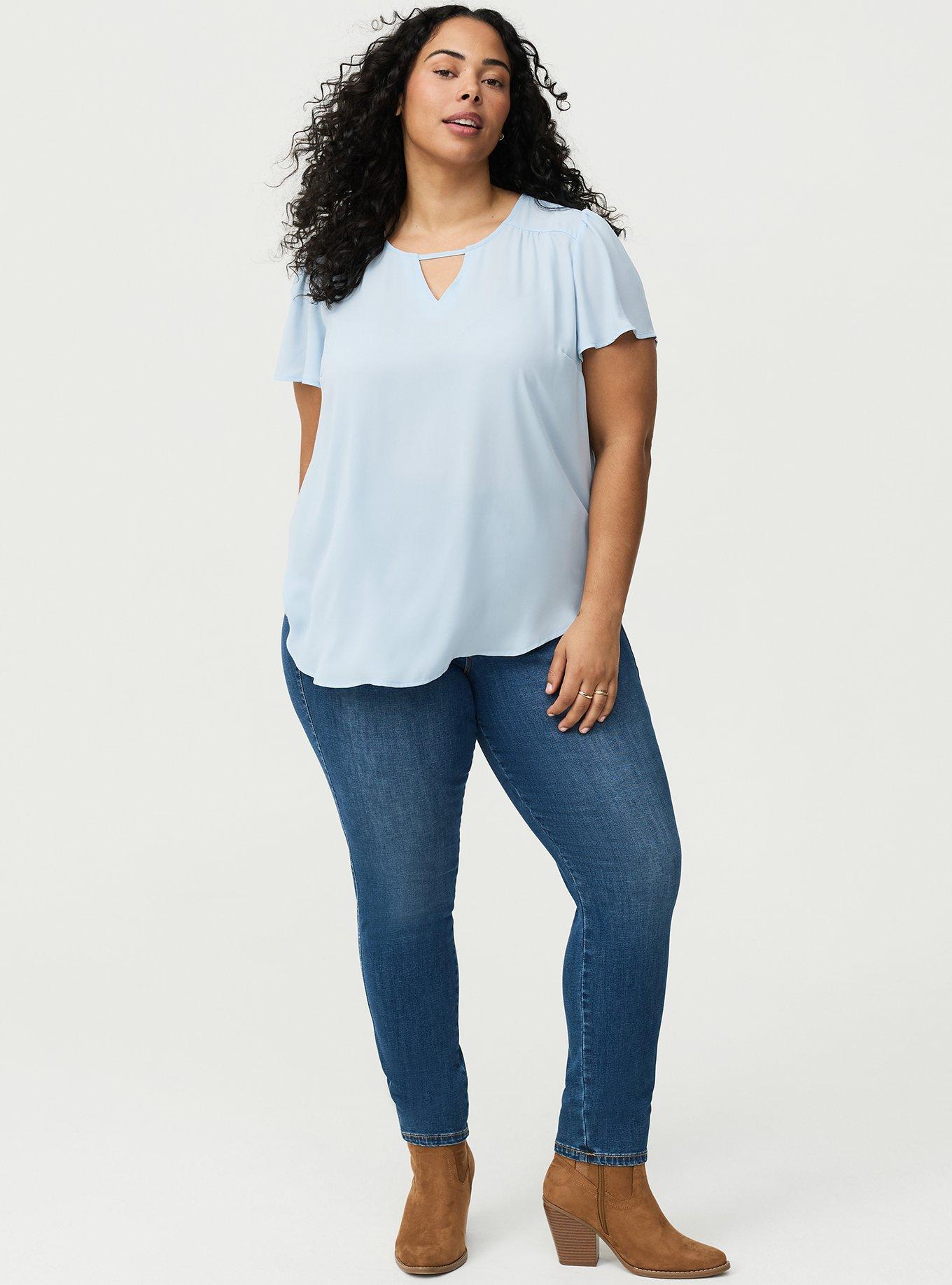 Harper Flutter Sleeve Blouse, NIAGARA MIST, alternate