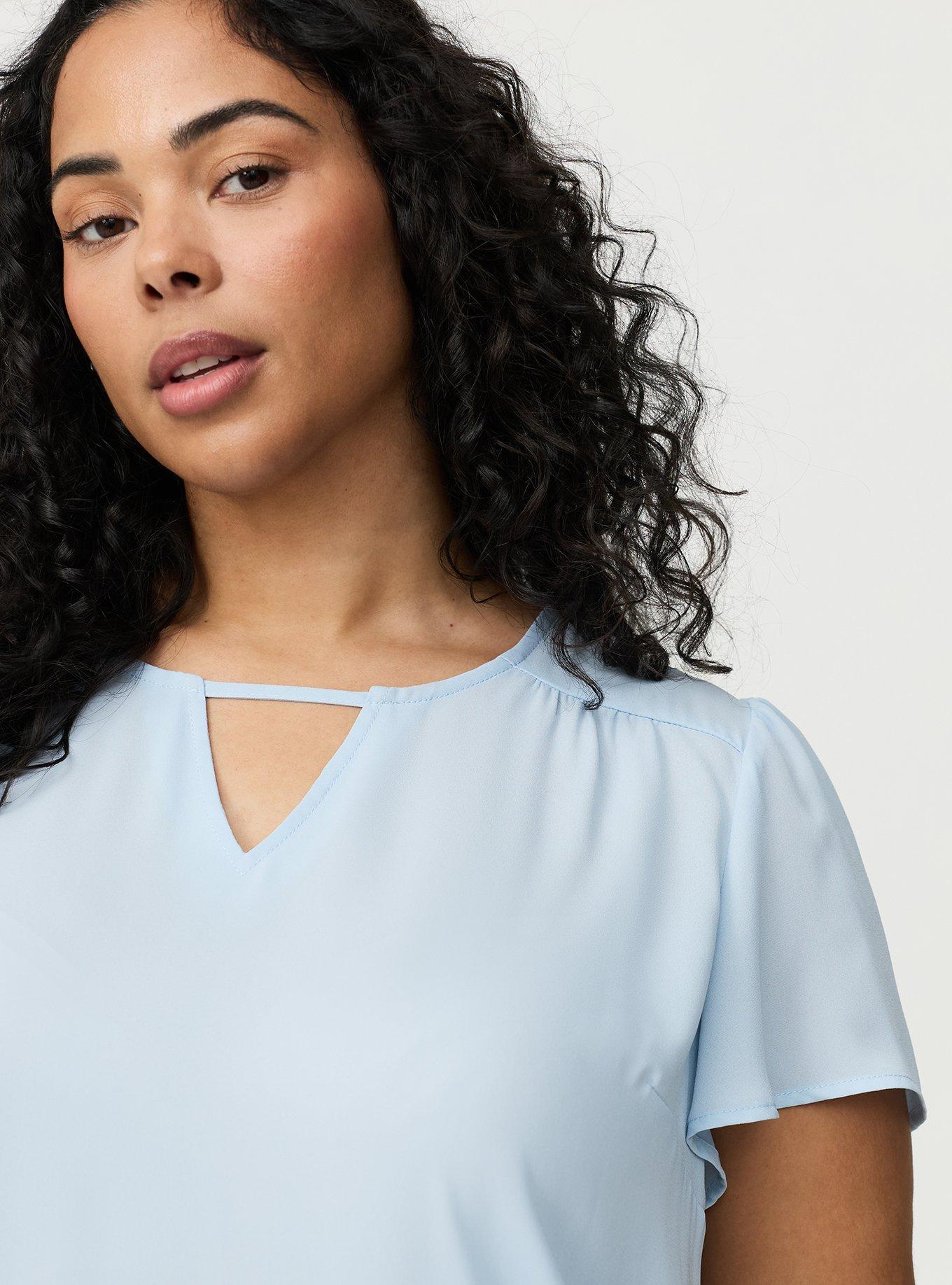 Harper Flutter Sleeve Blouse, NIAGARA MIST, alternate