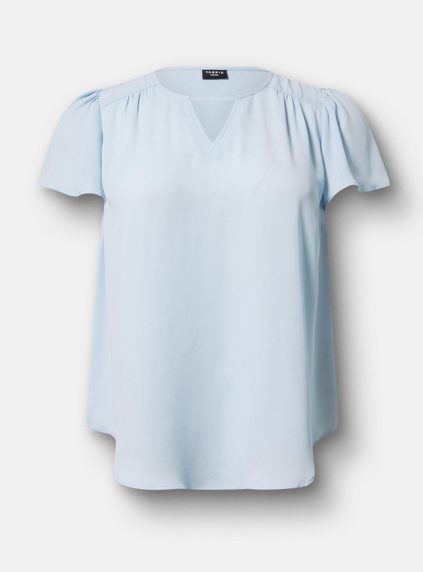 Harper Flutter Sleeve Blouse, NIAGARA MIST, hi-res