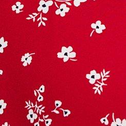 Harper Flutter Sleeve Blouse, CLASSIC DITSY FLORAL RED, swatch