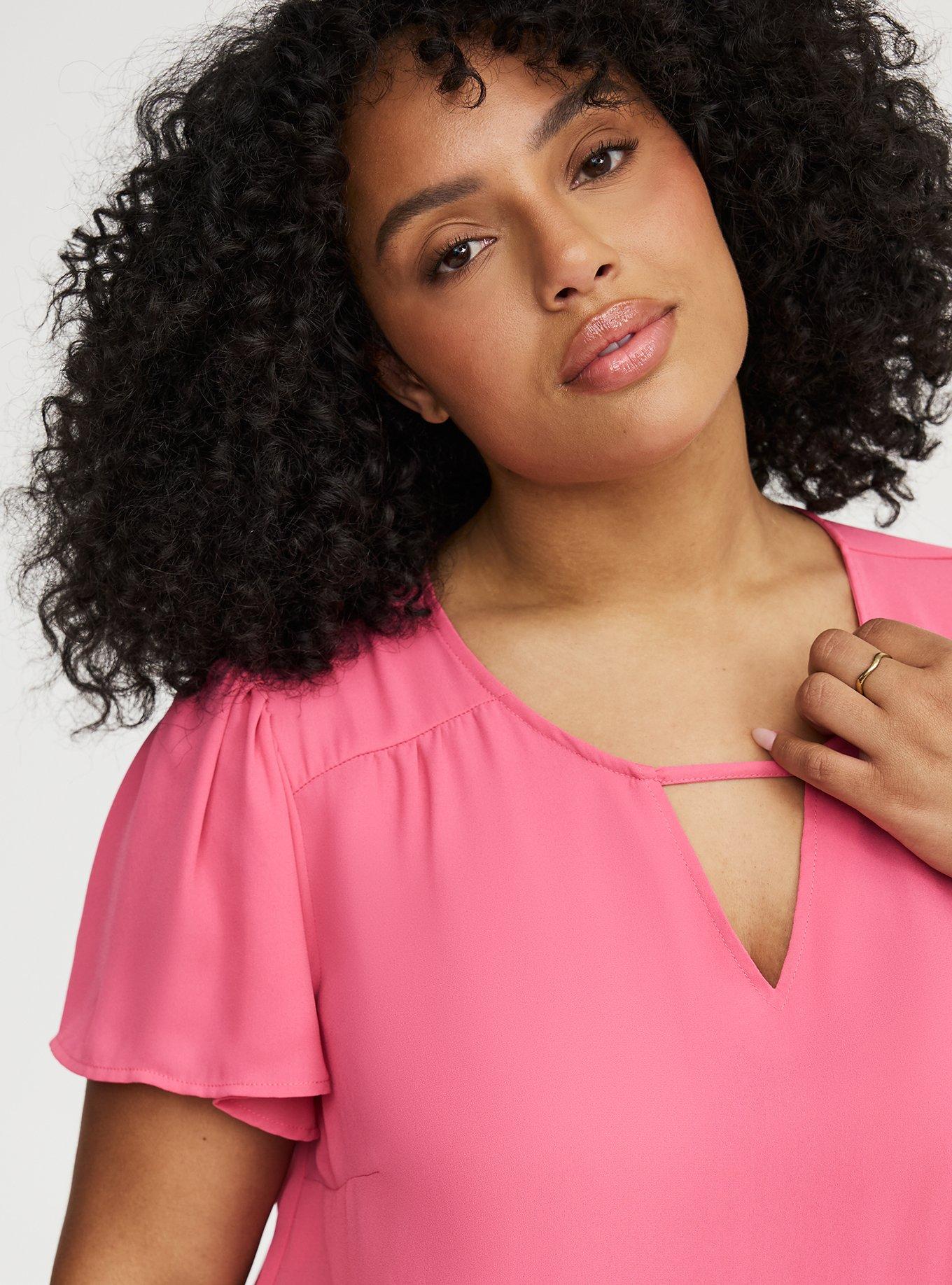 Harper Flutter Sleeve Blouse, FRUIT DOVE, alternate