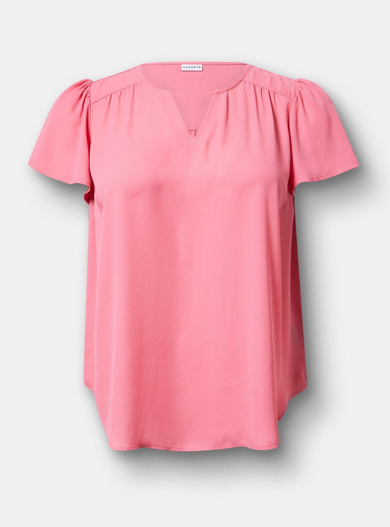 Harper Flutter Sleeve Blouse, FRUIT DOVE, hi-res