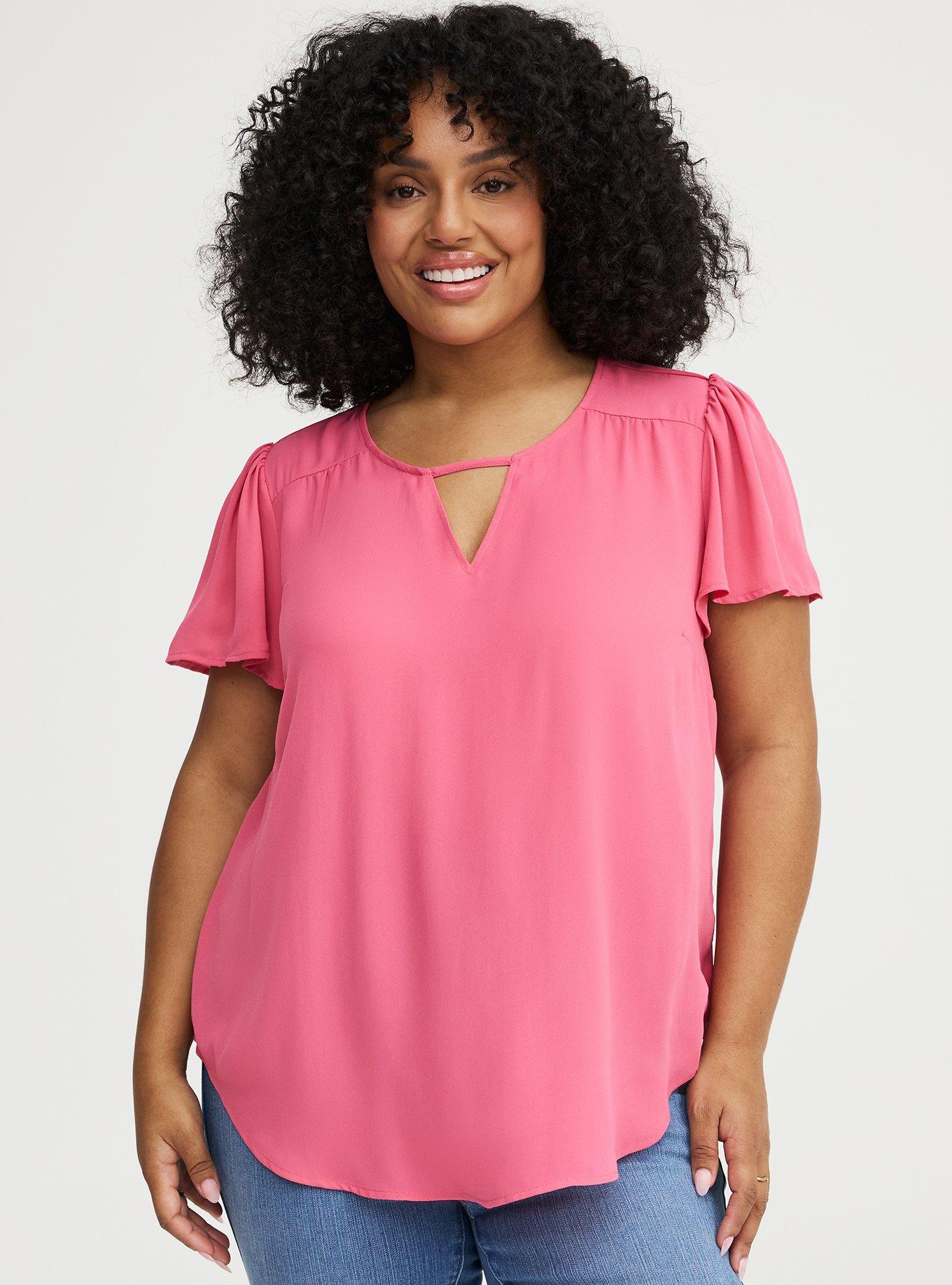 Harper Flutter Sleeve Blouse, FRUIT DOVE, hi-res