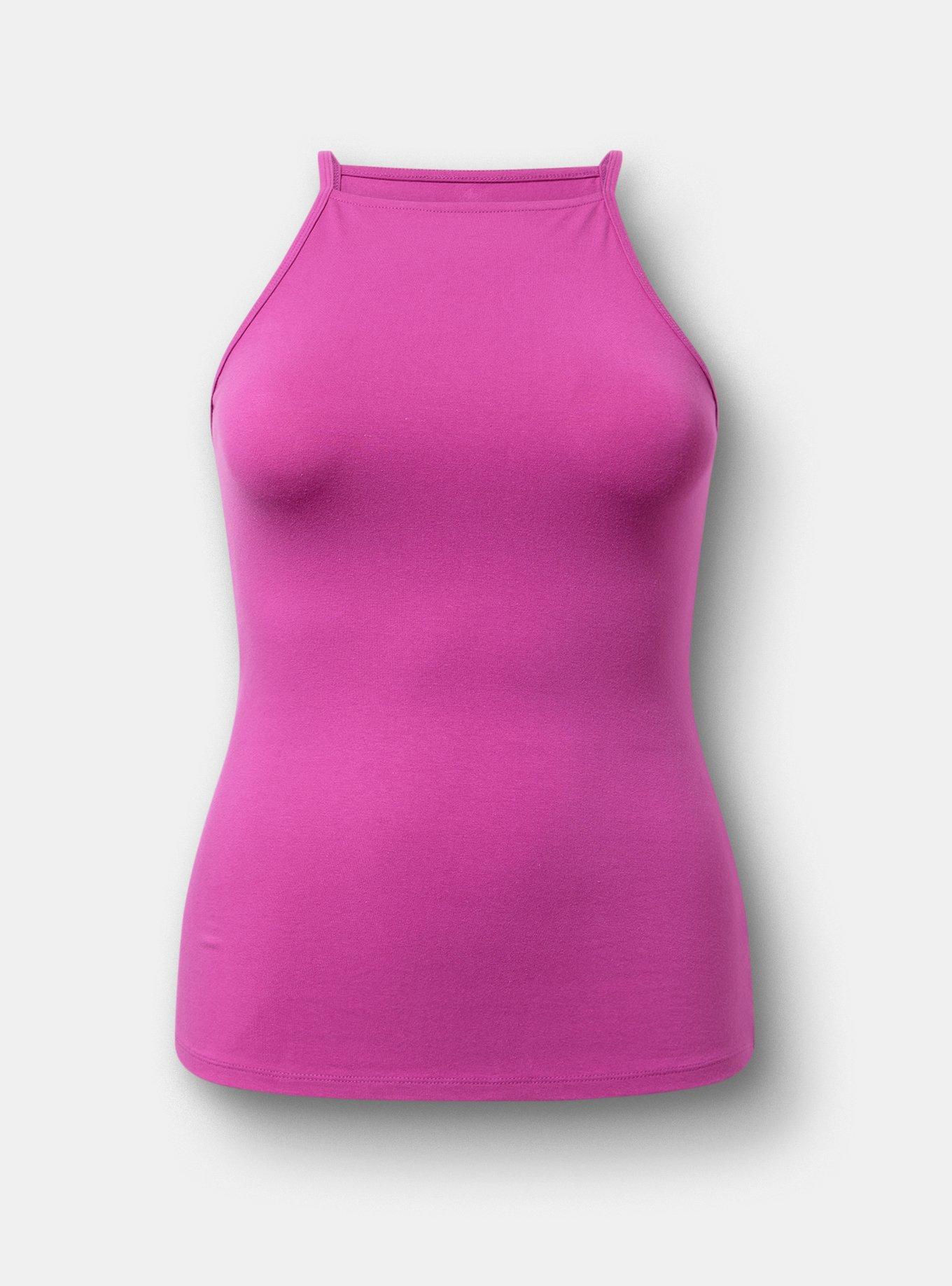 Foxy High-Neck Ruched Cami, WILD ASTER, hi-res