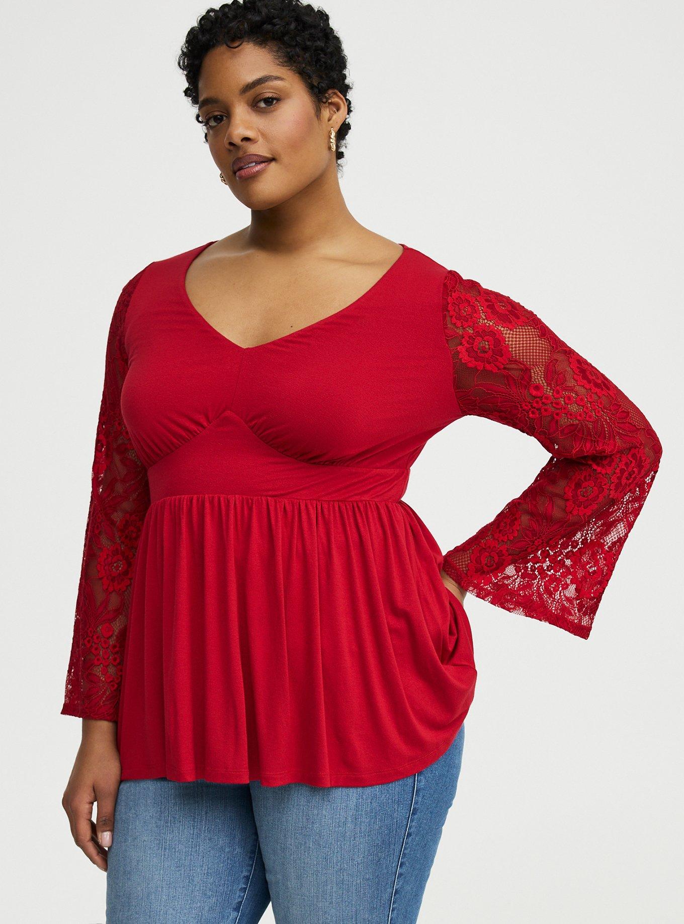 CFCL　POTTERY LONG BELL SLEEVE TOP RED CFCL POTTERY LONG BELL SLEEVE TOP RED - メルカリ