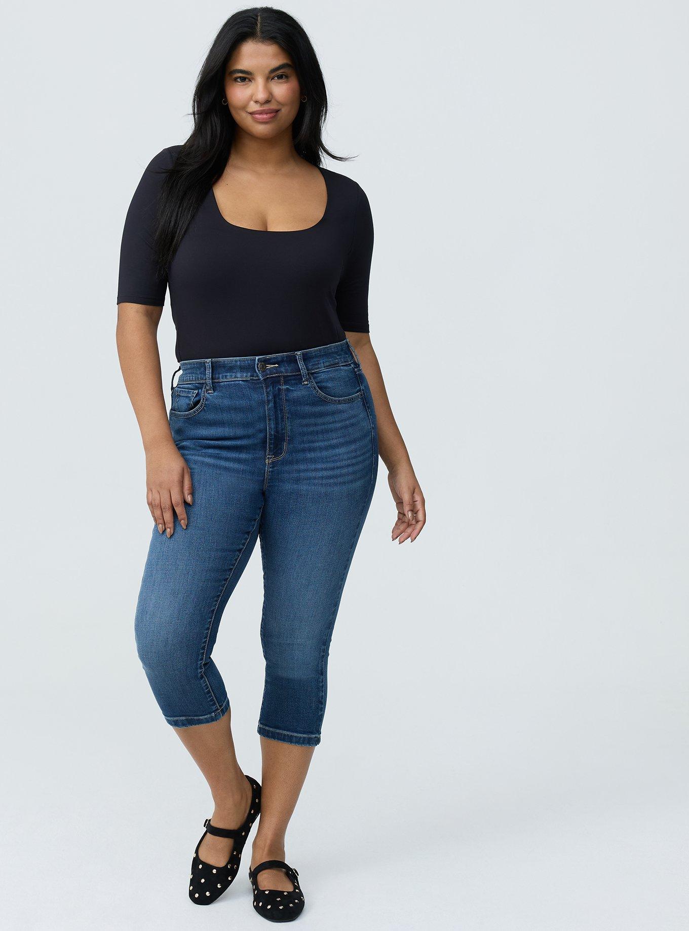 Smoothing Square Neck Top, DEEP BLACK, alternate