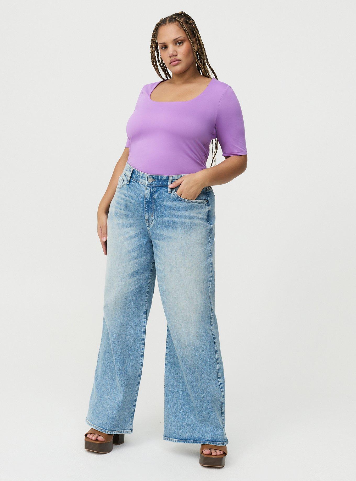 Smoothing Square Neck Top, HYACINTH, alternate