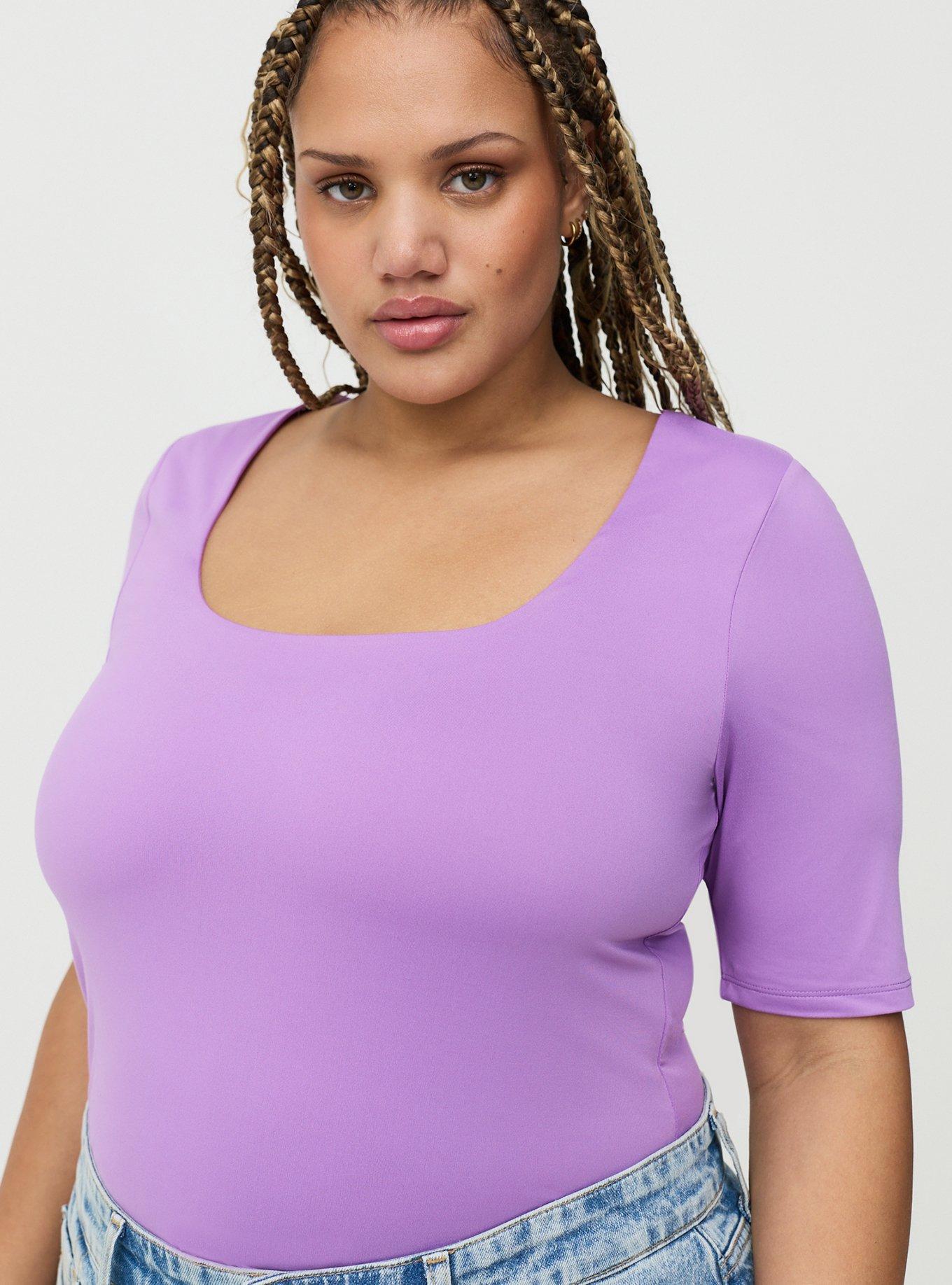 Smoothing Square Neck Top, HYACINTH, alternate