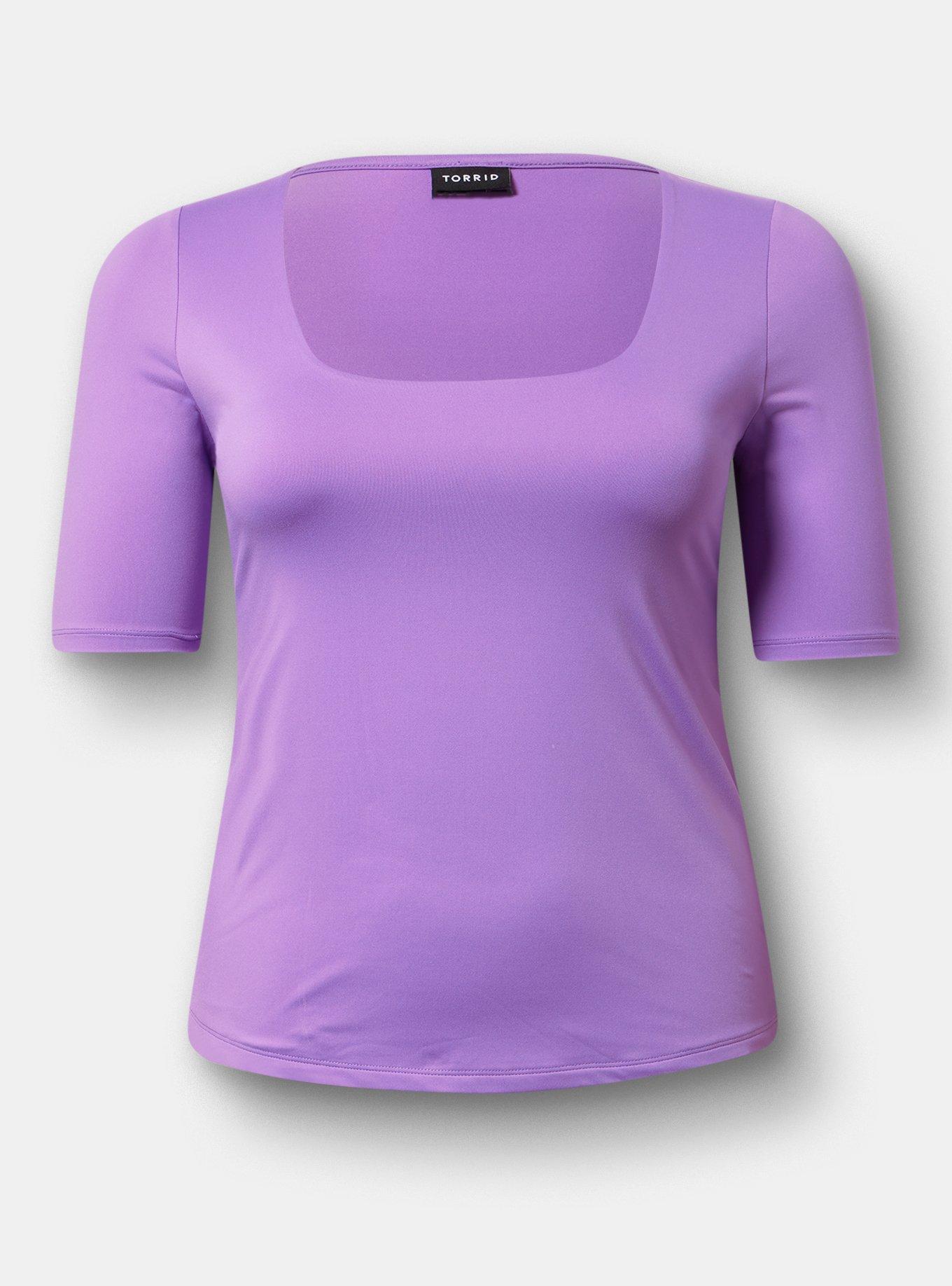 Smoothing Square Neck Top, HYACINTH, hi-res