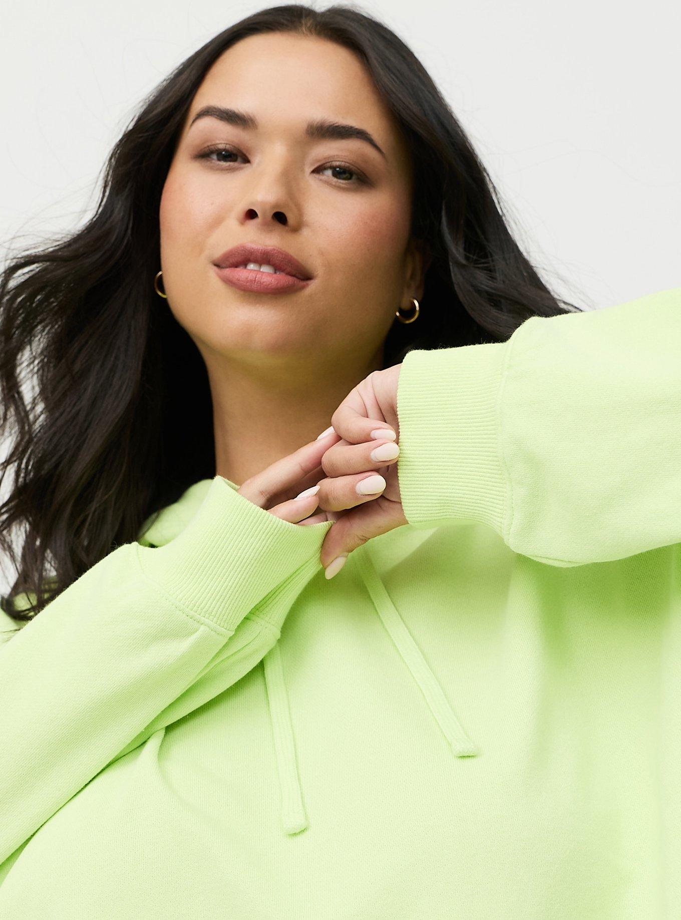 French Terry Long Sleeve Hoodie, ASIAN PEAR, alternate