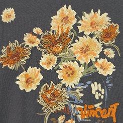Van Gogh Classic Cotton Crew Tee, SUNFLOWERS VINTAGE BLACK, swatch
