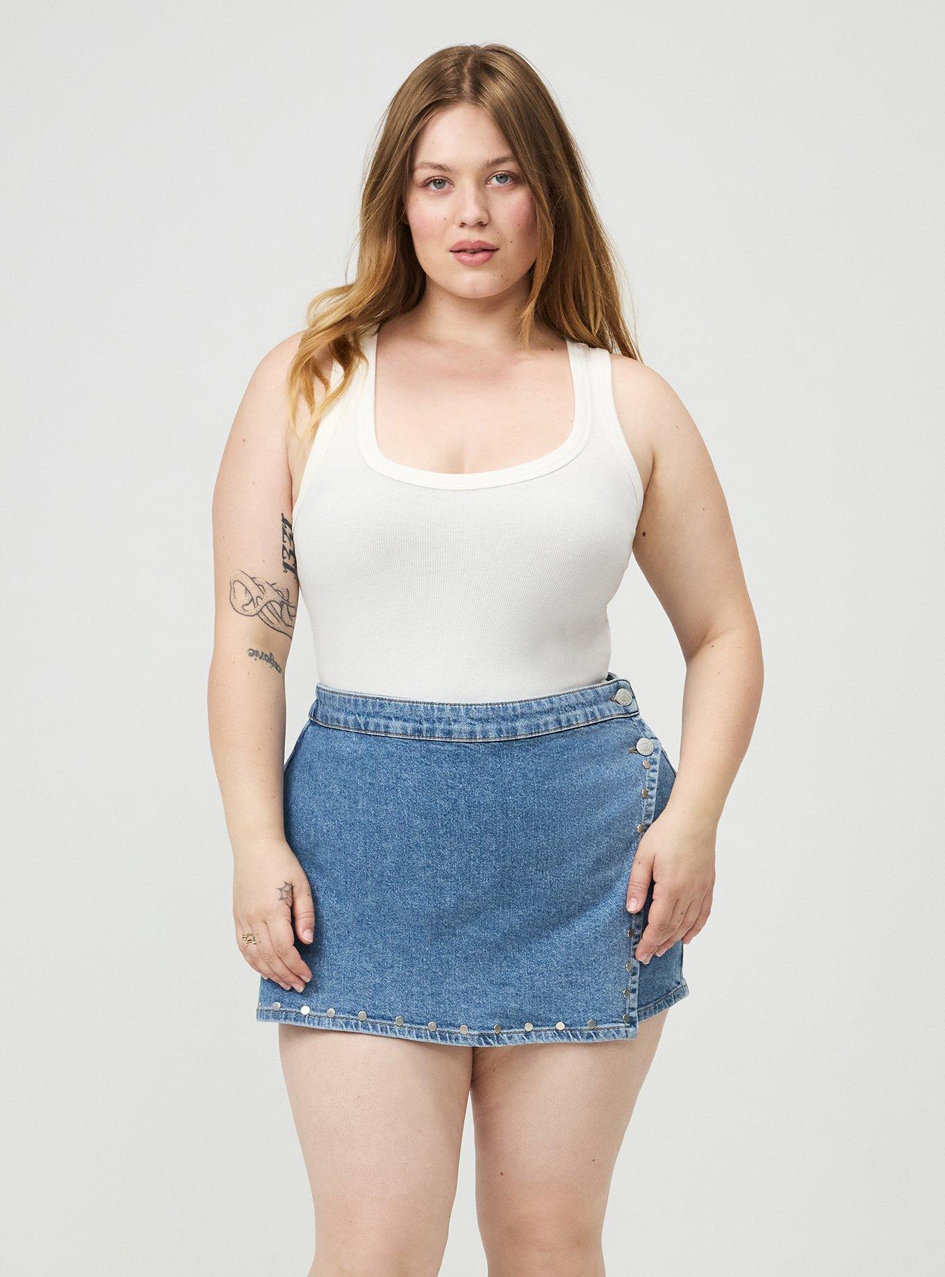 Cotton Modal Rib Scoop Tank, BLANC DE BLANC, alternate