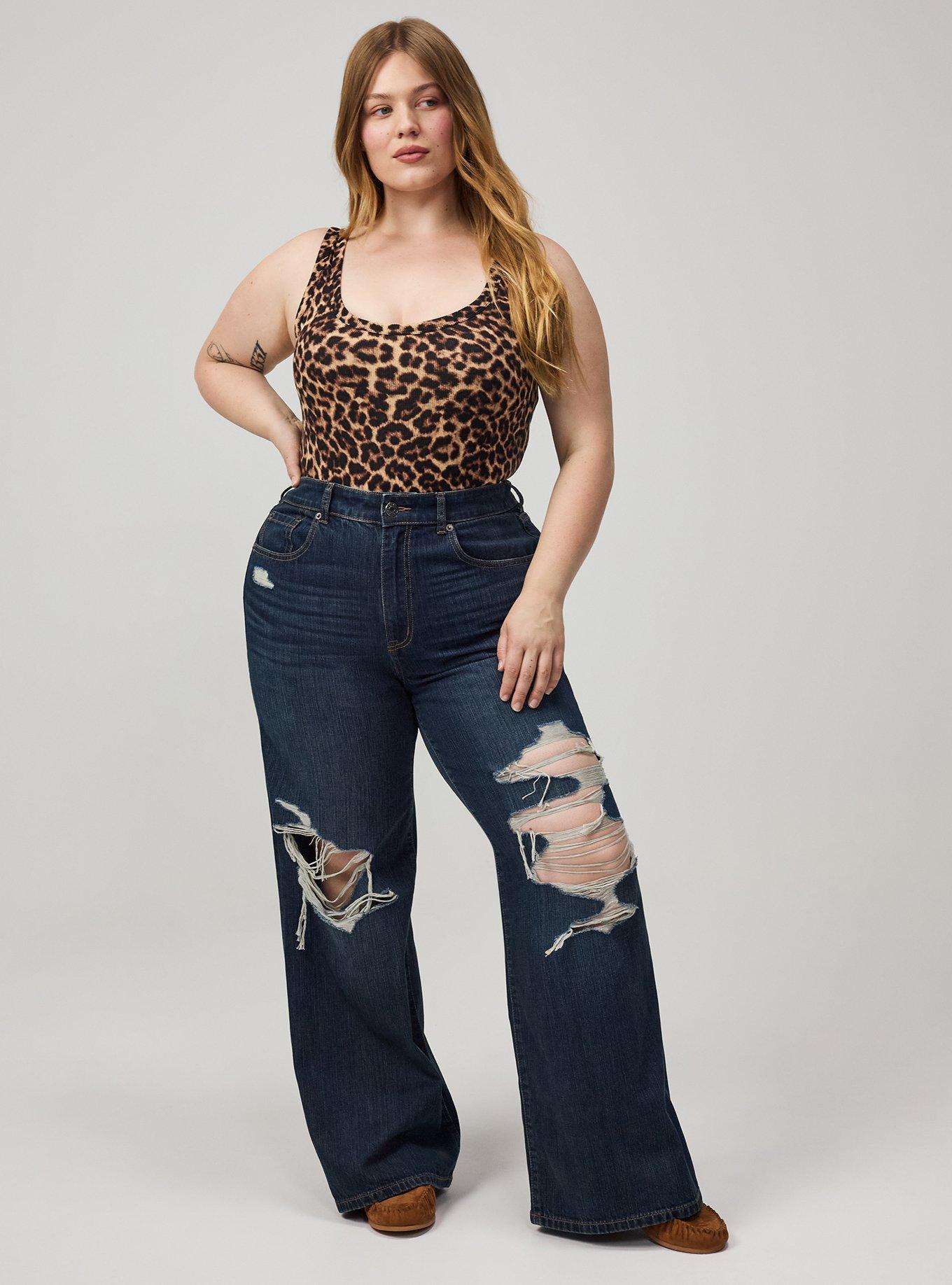 Cotton Modal Rib Scoop Tank, ON THE PROWL LEOPARD MULTI, alternate