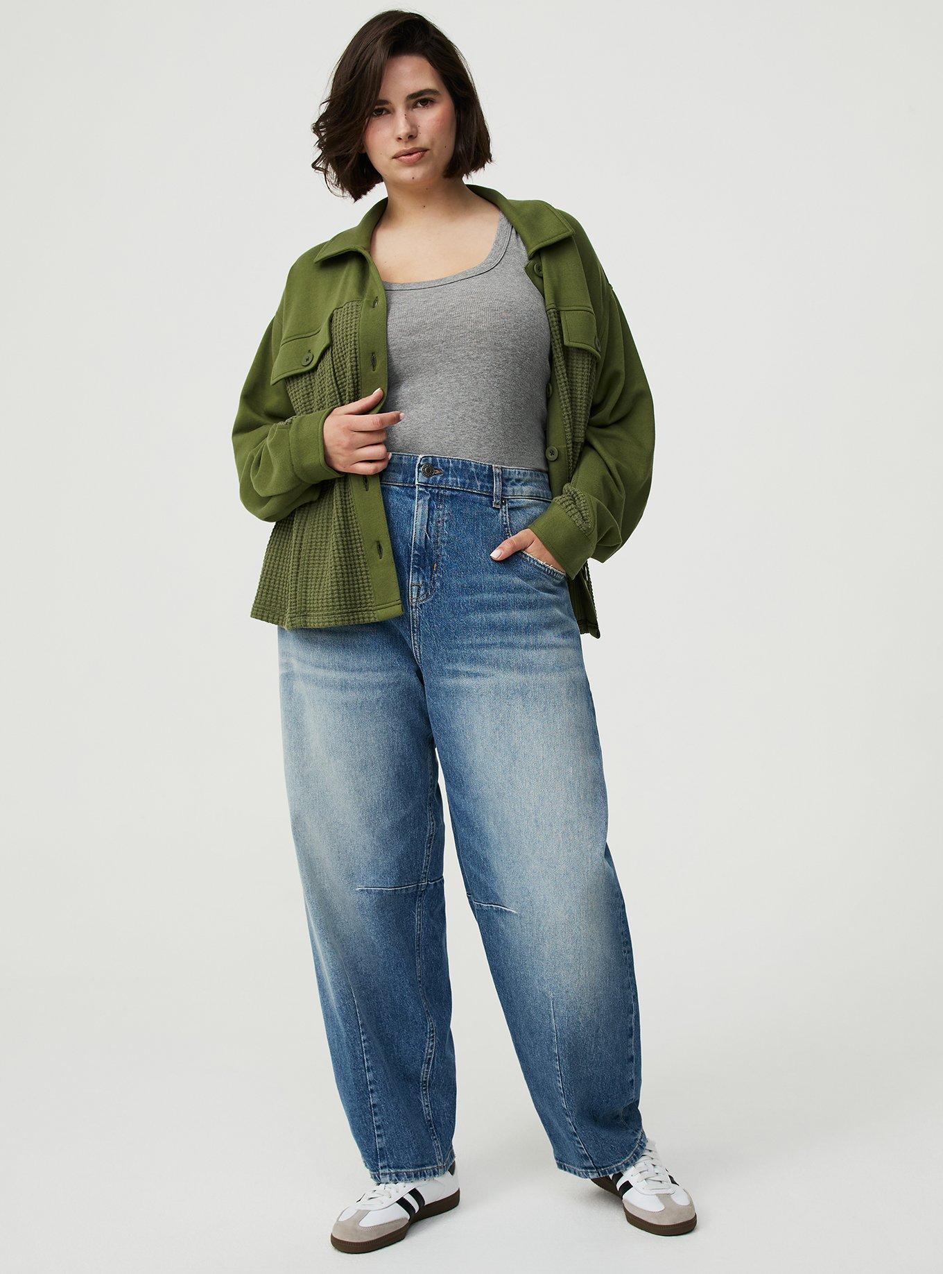 Cotton Modal Rib Scoop Tank, MED HEATHER GREY, alternate