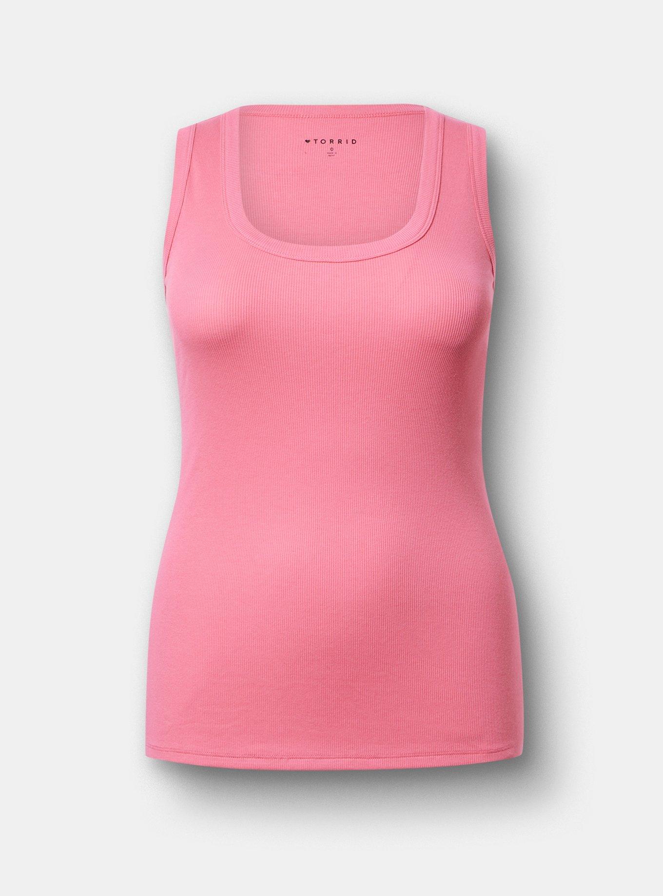 Cotton Modal Rib Scoop Tank, FRUIT DOVE, hi-res