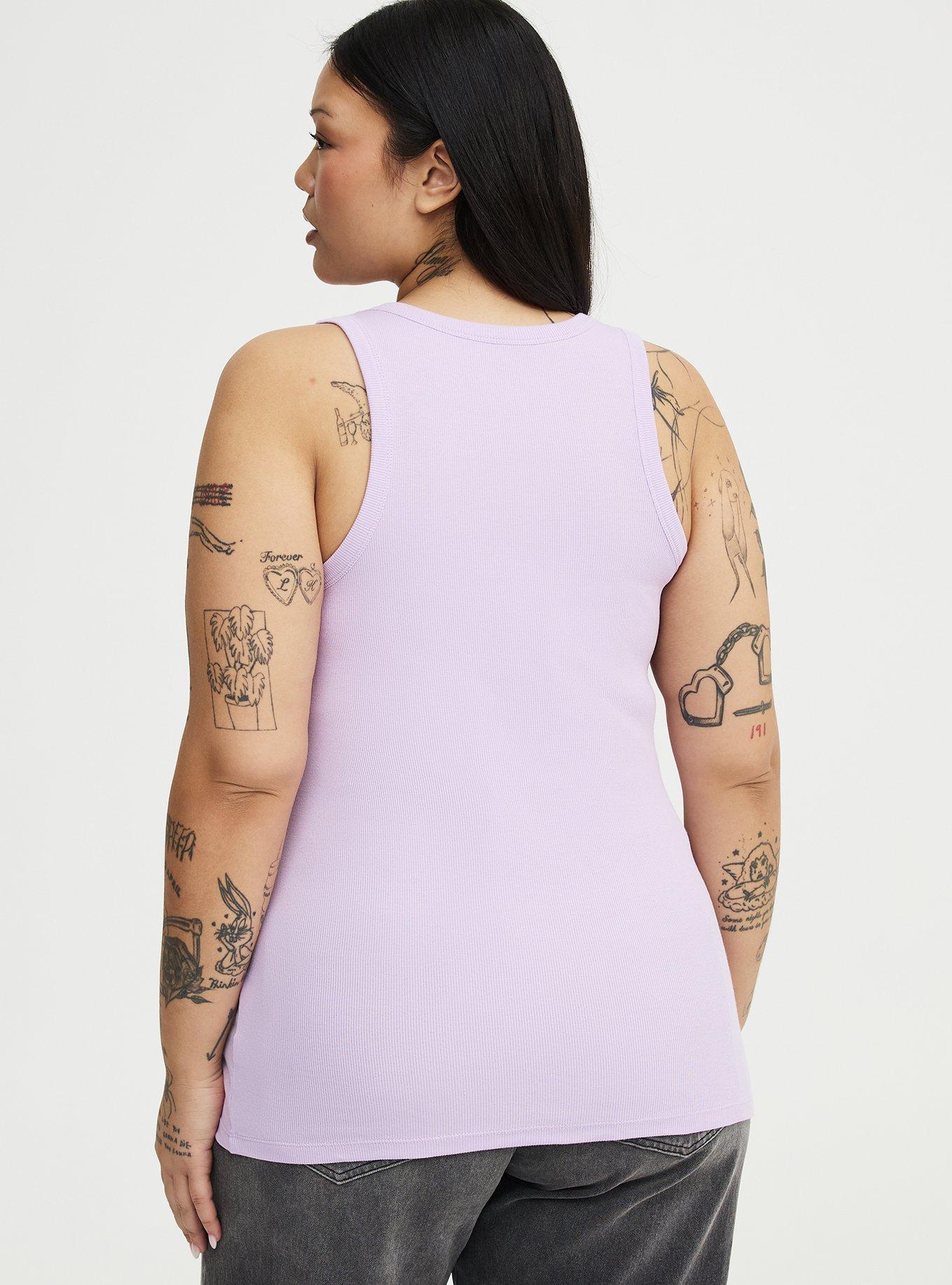 Cotton Modal Rib Scoop Tank, ENGLISH HYACINTH, alternate