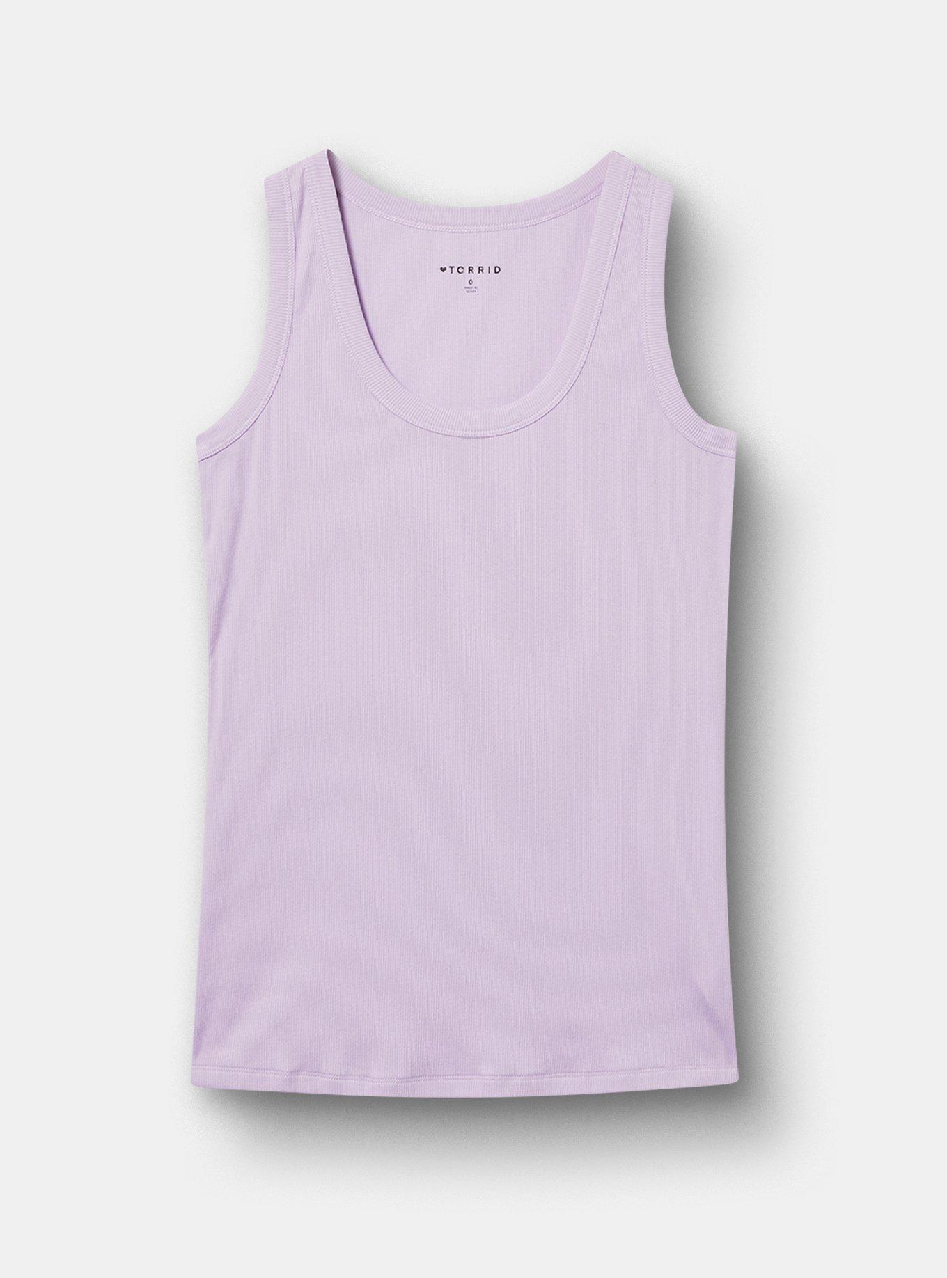 Cotton Modal Rib Scoop Tank, ENGLISH HYACINTH, hi-res