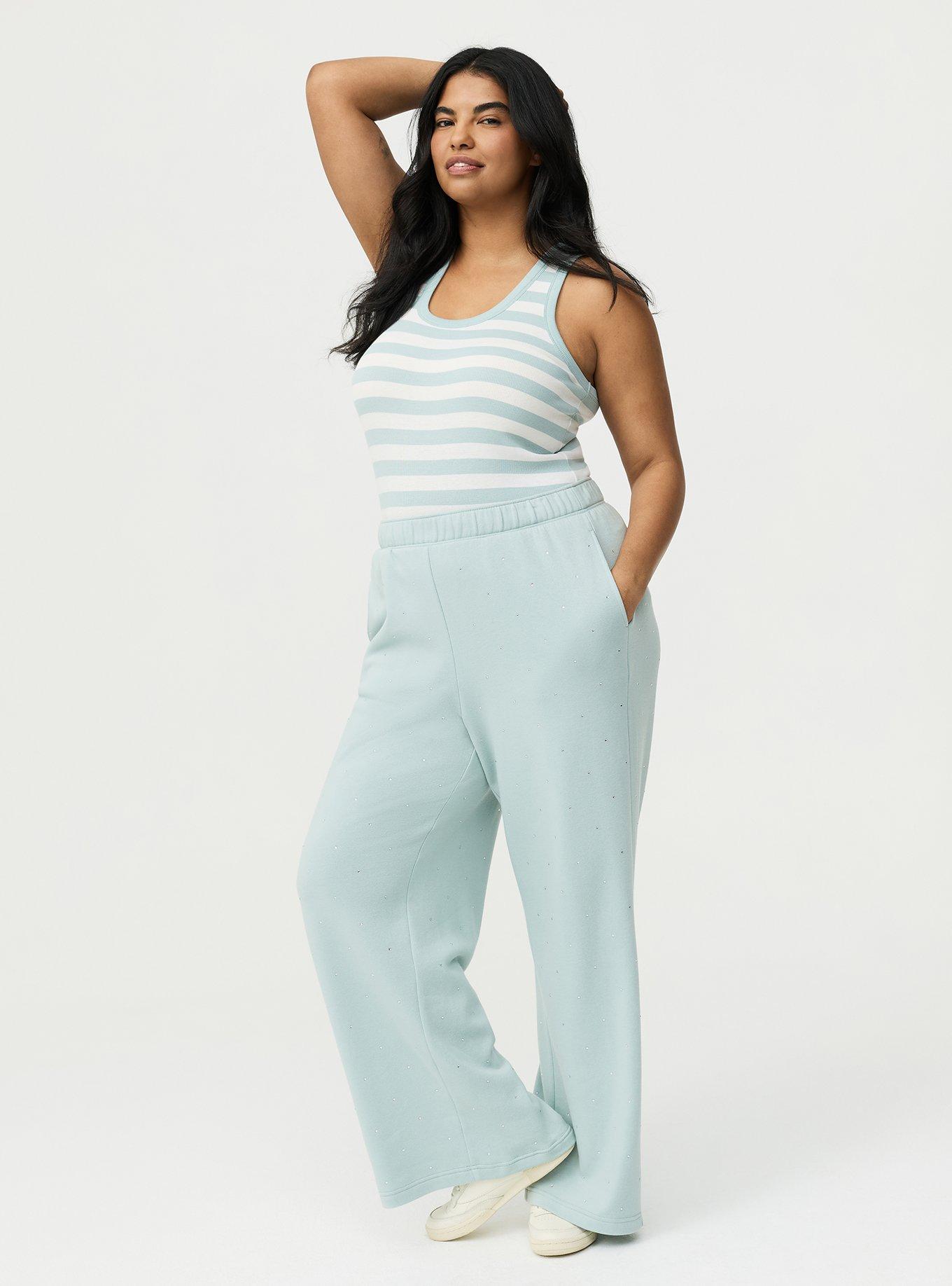 Cotton Modal Rib Scoop Tank, GRAY MIST WHISPER WHITE STRIPE, alternate