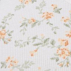 Cotton Modal Rib Scoop Tank, SCATTERED DAISY FLORAL WHITE, swatch