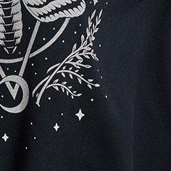 Nightfall Cozy Fleece Hoodie, DEATH HEAD MOTH DEEP BLACK, swatch