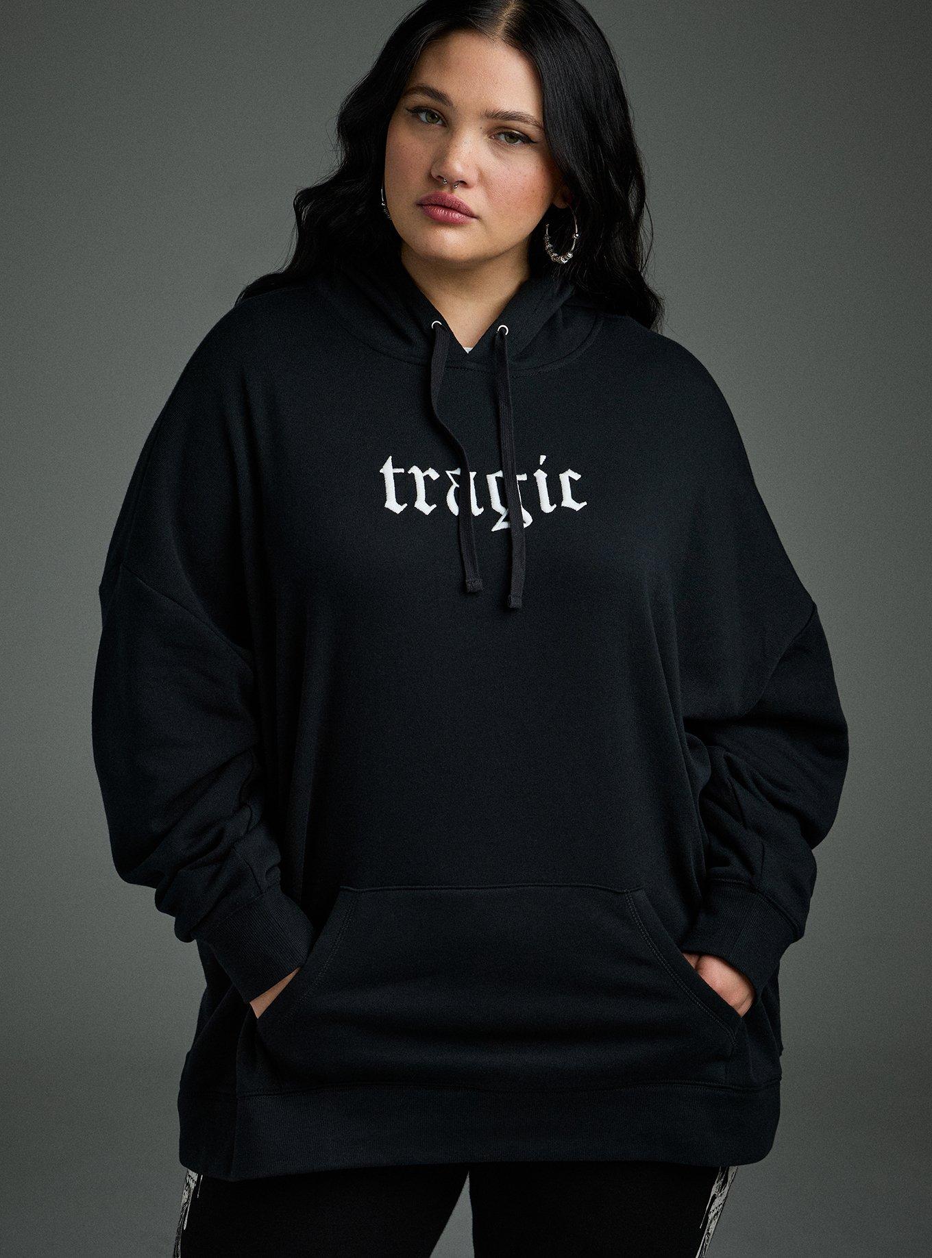 Nightfall Cozy Fleece Hoodie, TRAGIC DEEP BLACK, alternate