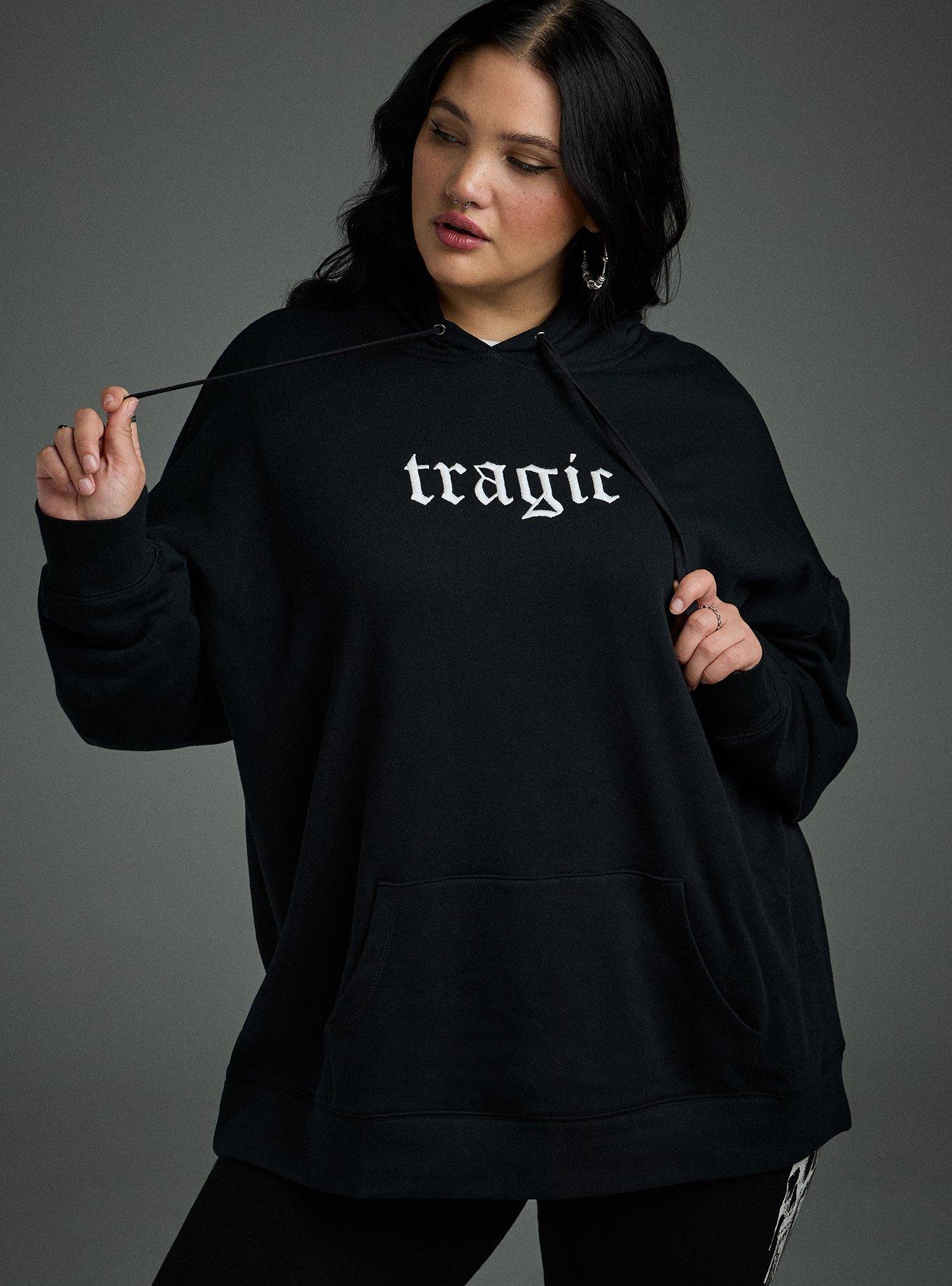 Plus Size Nightfall Cozy Fleece Hoodie, TRAGIC DEEP BLACK, hi-res