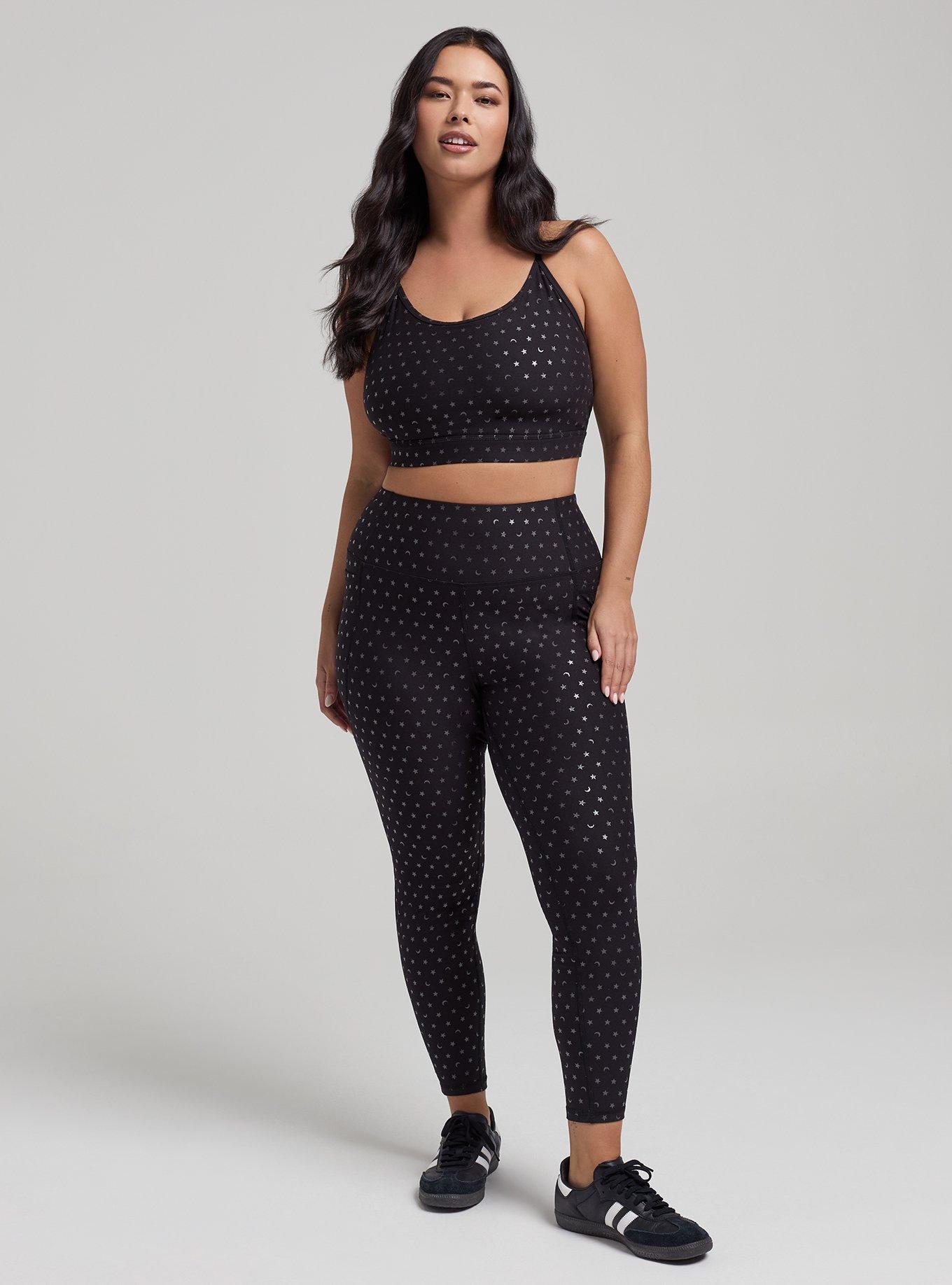 TRU Super Soft Performance Jersey Shine Active Bra, DEEP BLACK, alternate