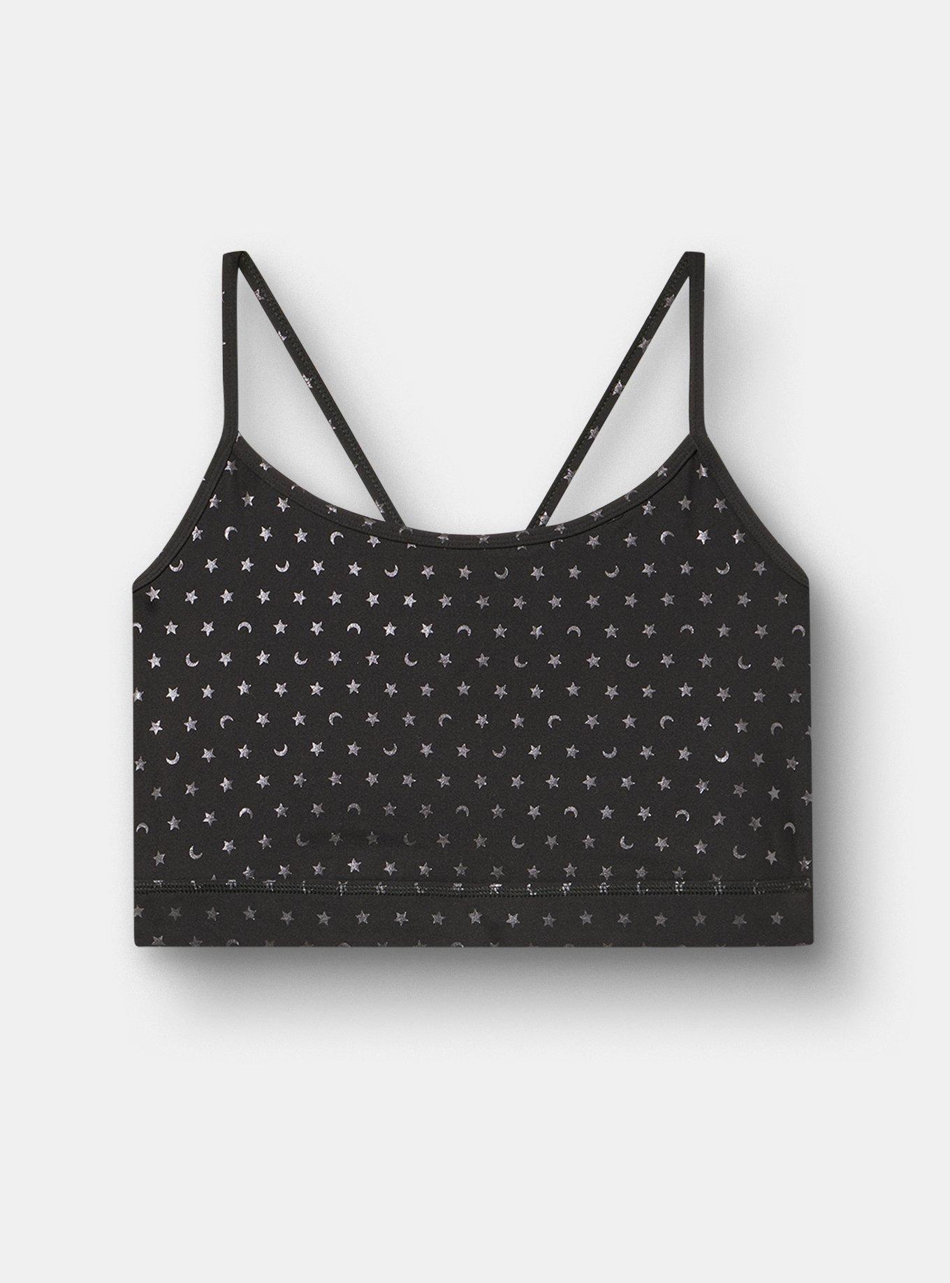 TRU Super Soft Performance Jersey Shine Active Bra, DEEP BLACK, hi-res