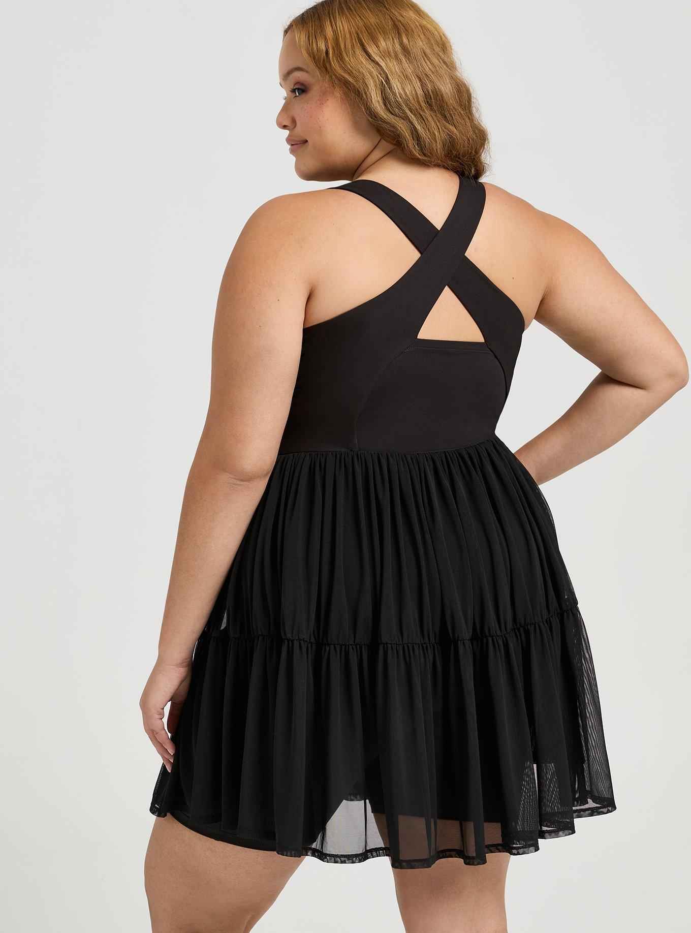 Performance Core Mesh Ruffle 2fer Active Dress