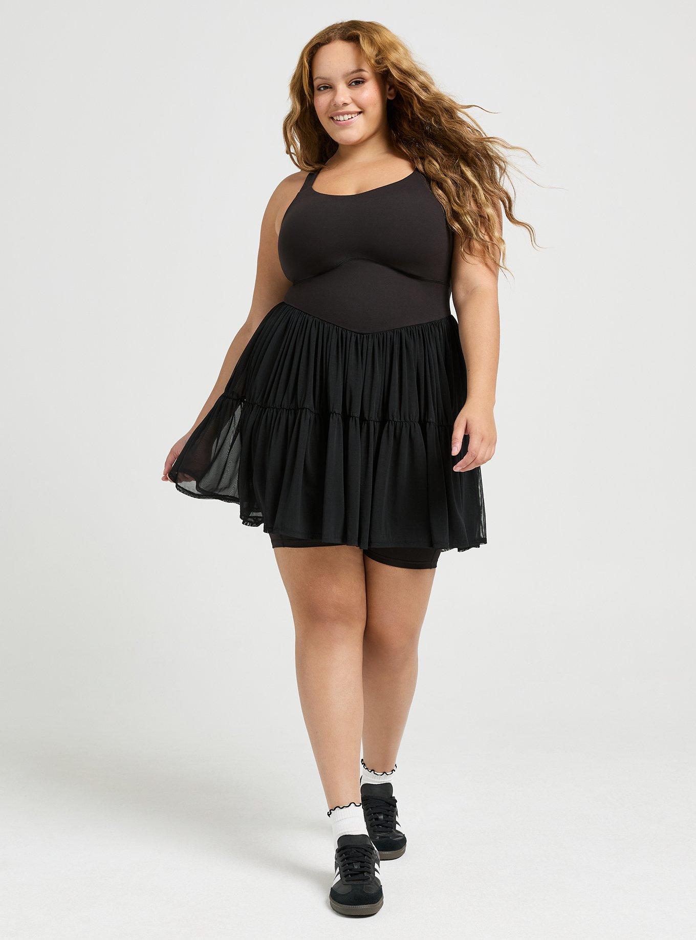 Performance Core Mesh Ruffle 2fer Active Dress