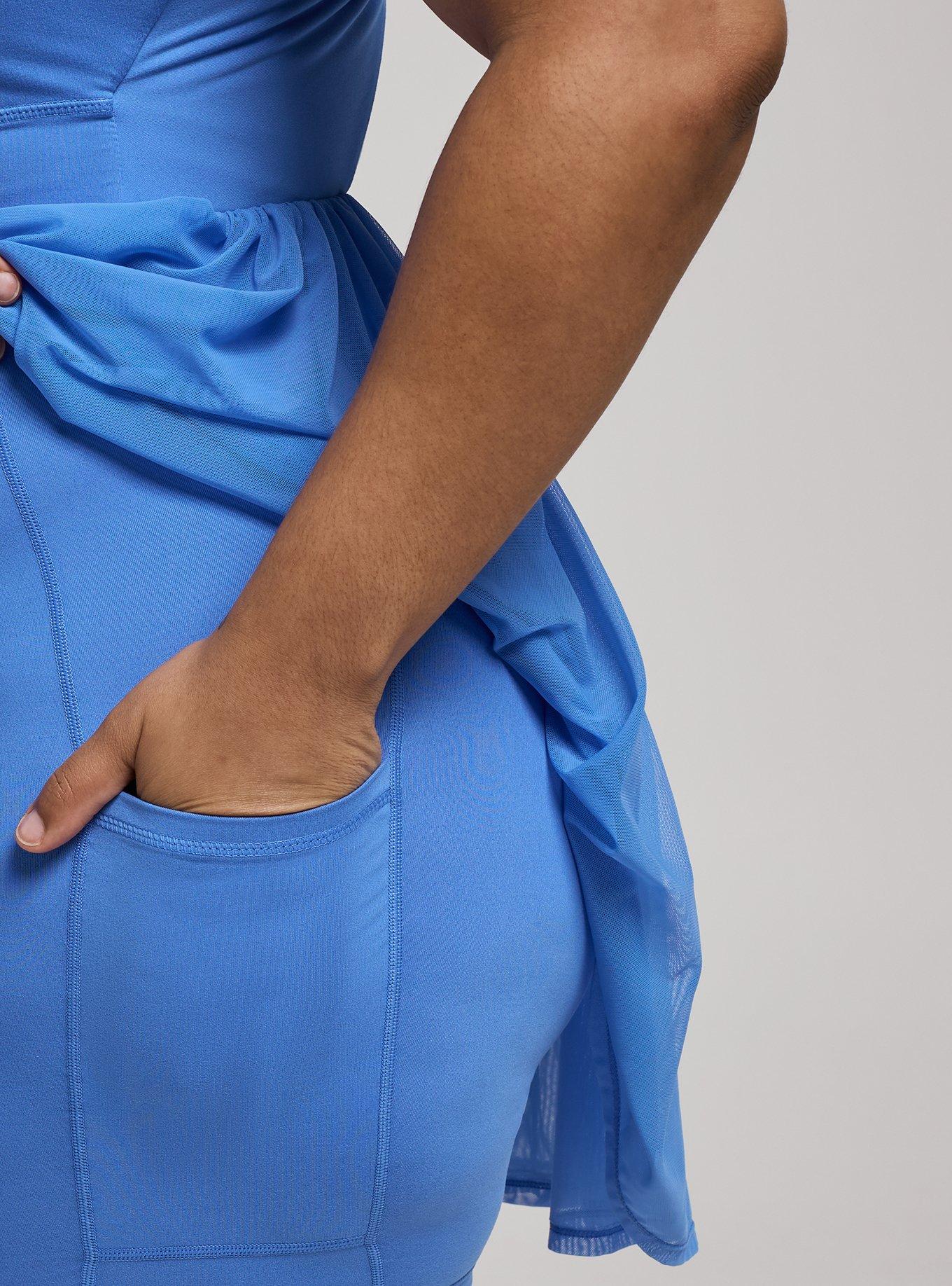 TRU Performance Core Mesh Ruffle 2fer Active Dress, REGATTA, alternate