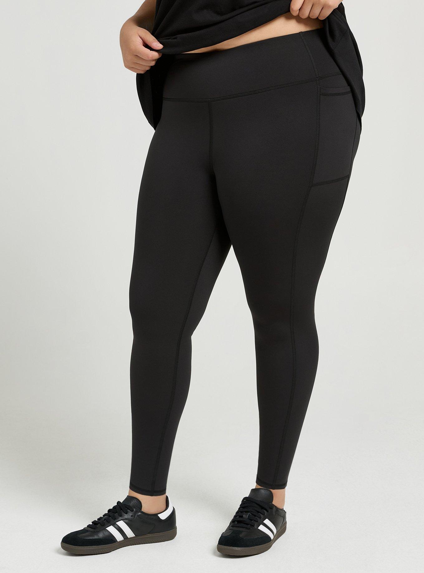 TRU Tech Fleece Full Length Active Legging, DEEP BLACK, alternate