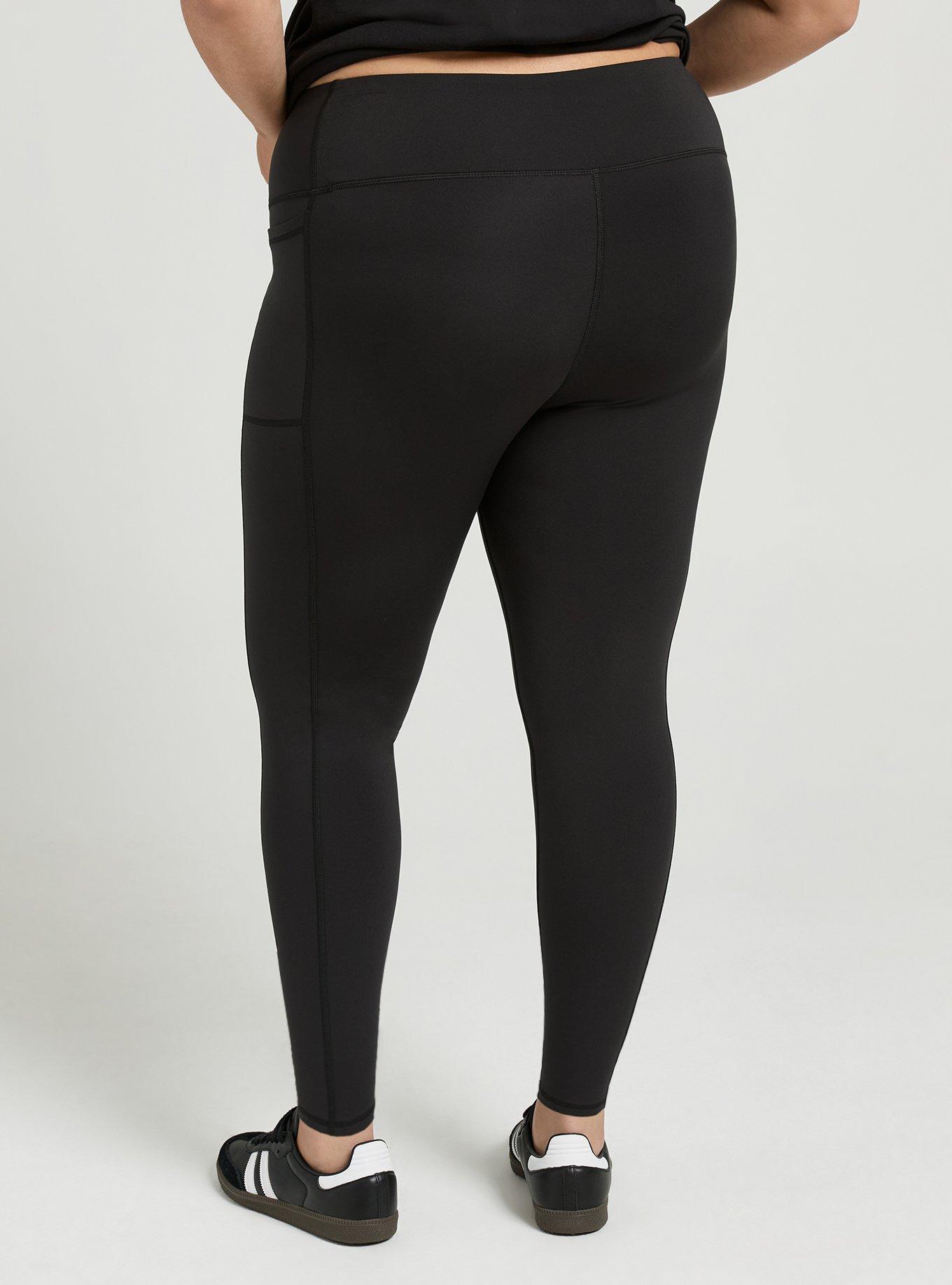 TRU Tech Fleece Full Length Active Legging, DEEP BLACK, alternate