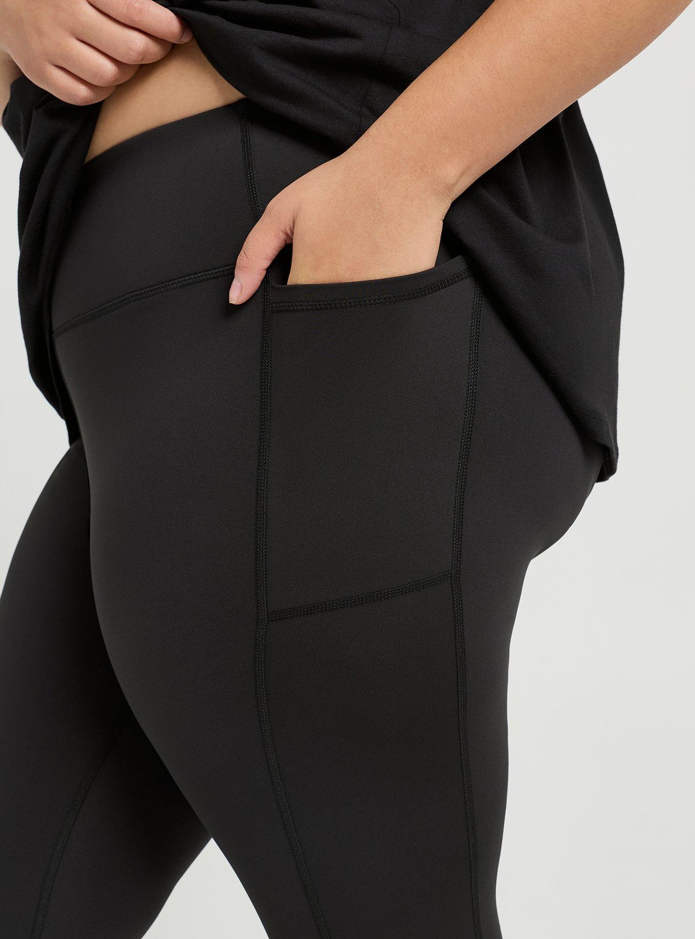 TRU Tech Fleece Full Length Active Legging, DEEP BLACK, alternate