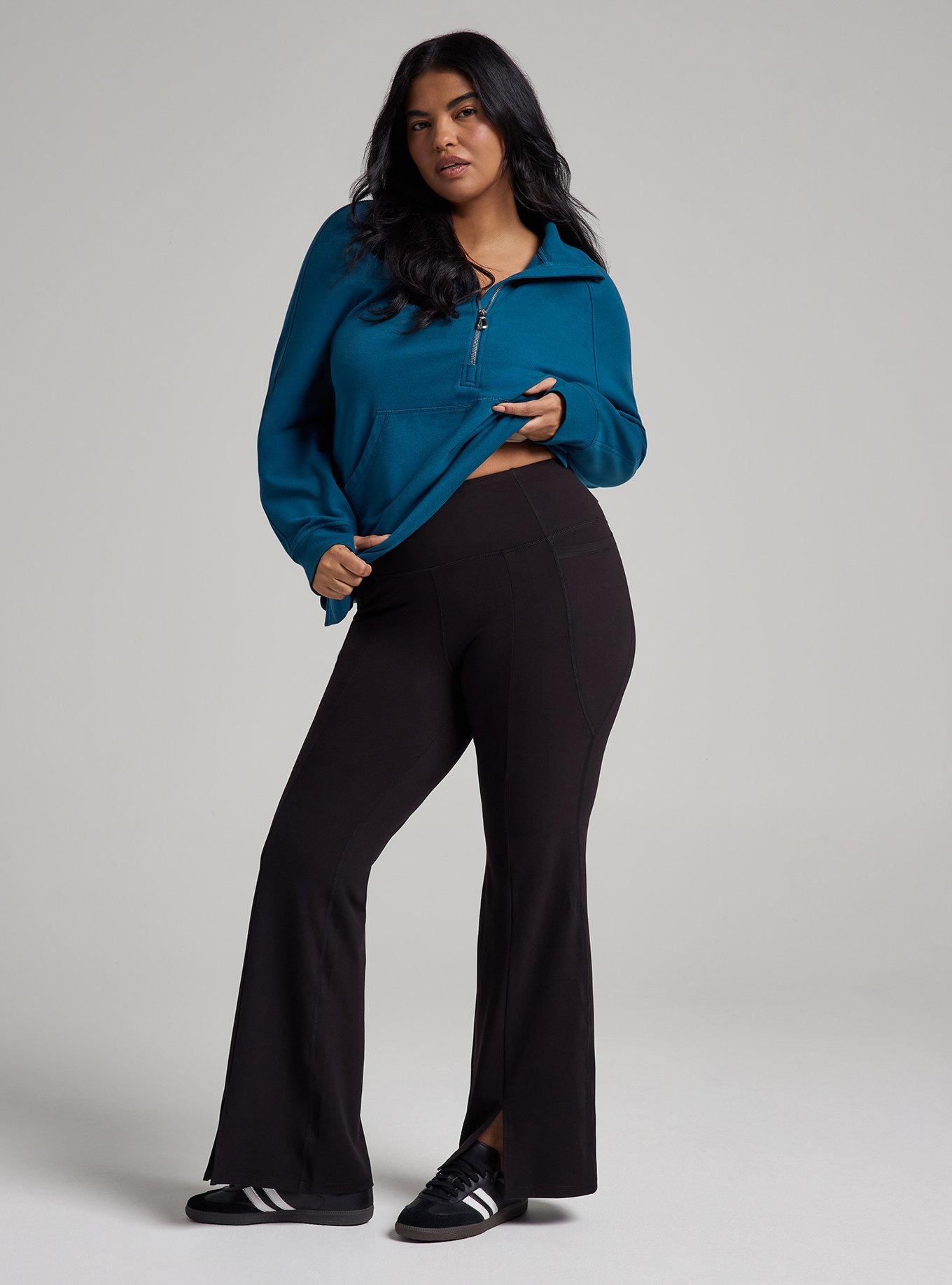 TRU Super Soft Performance Jersey Flare Legging, DEEP BLACK, alternate