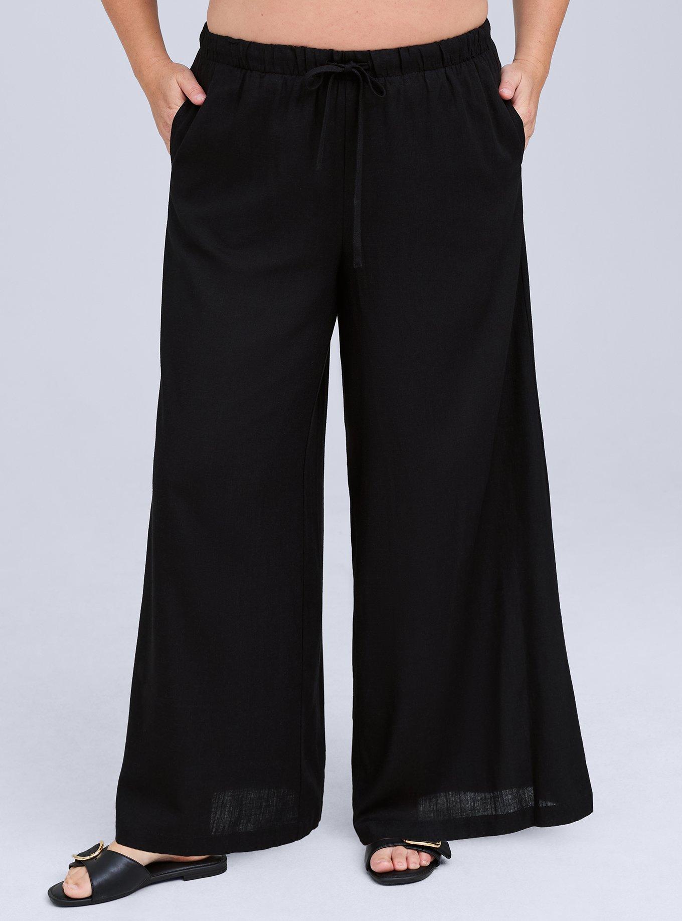 Belle Isle Pull-On Wide Leg Pant, DEEP BLACK, alternate